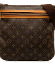 Brown LV Monogram Pochette Bosphore Crossbody Bag