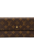 Brown LV Monogram Porte Tresor International Long Wallets