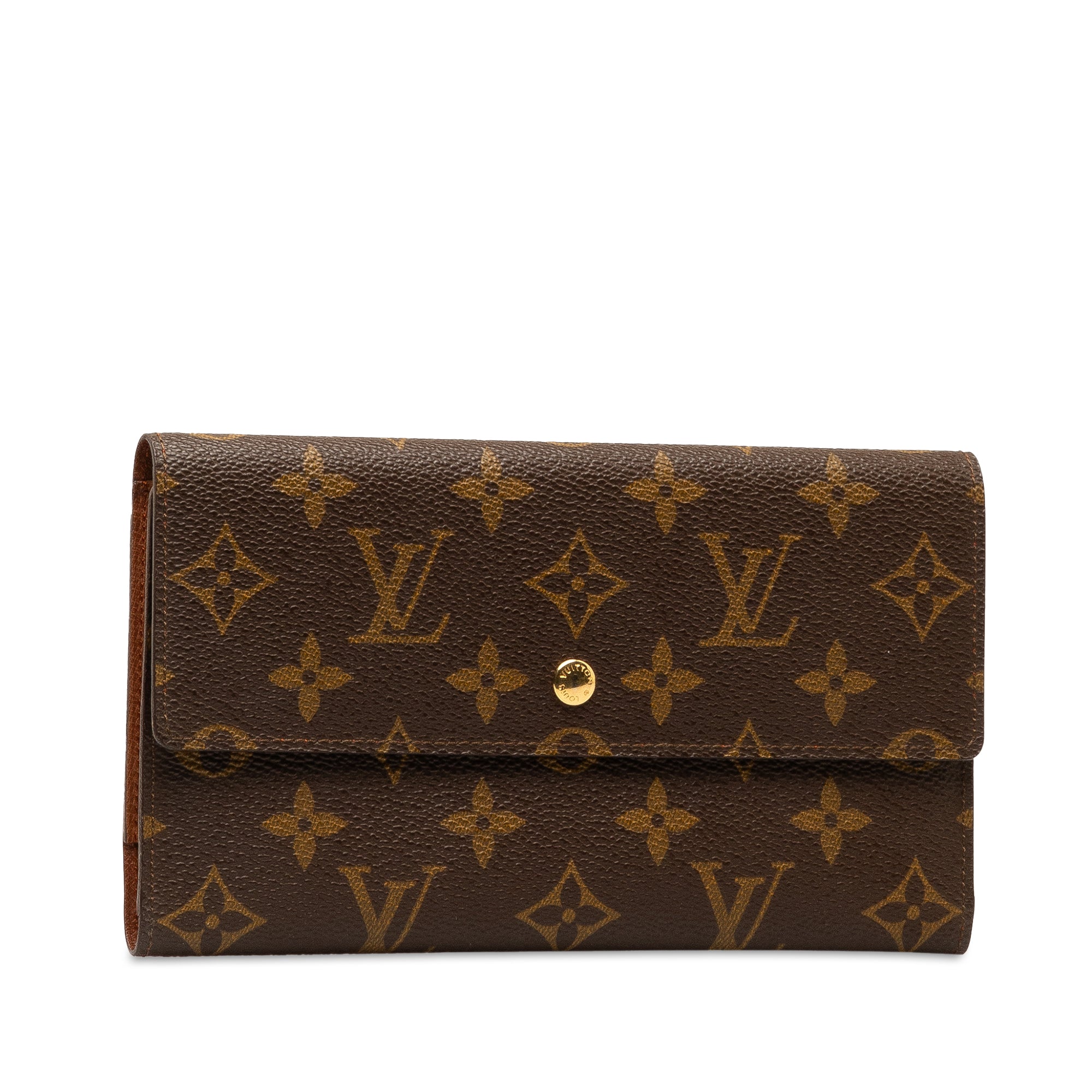 Brown LV Monogram Porte Tresor International Long Wallets