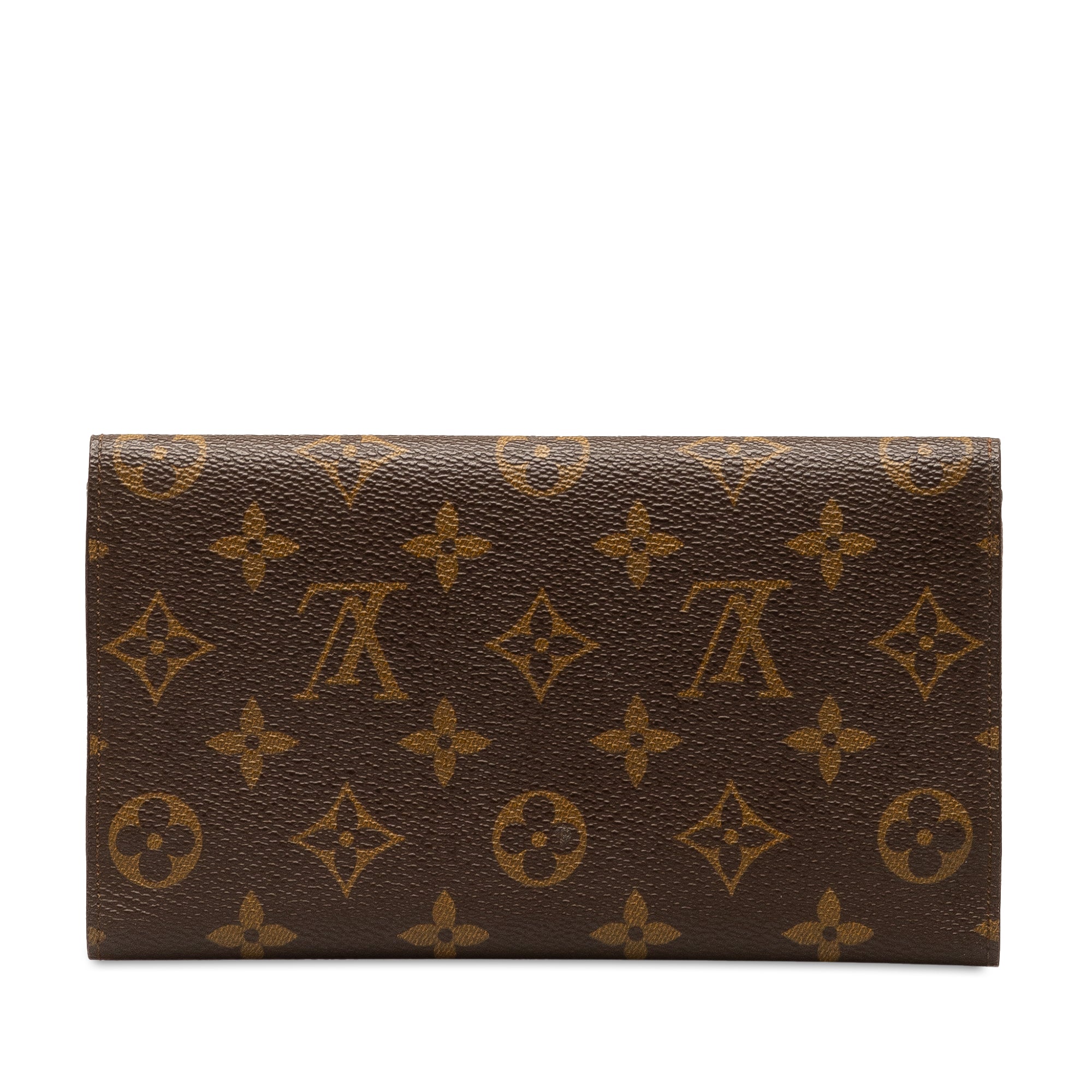 Brown LV Monogram Porte Tresor International Long Wallets