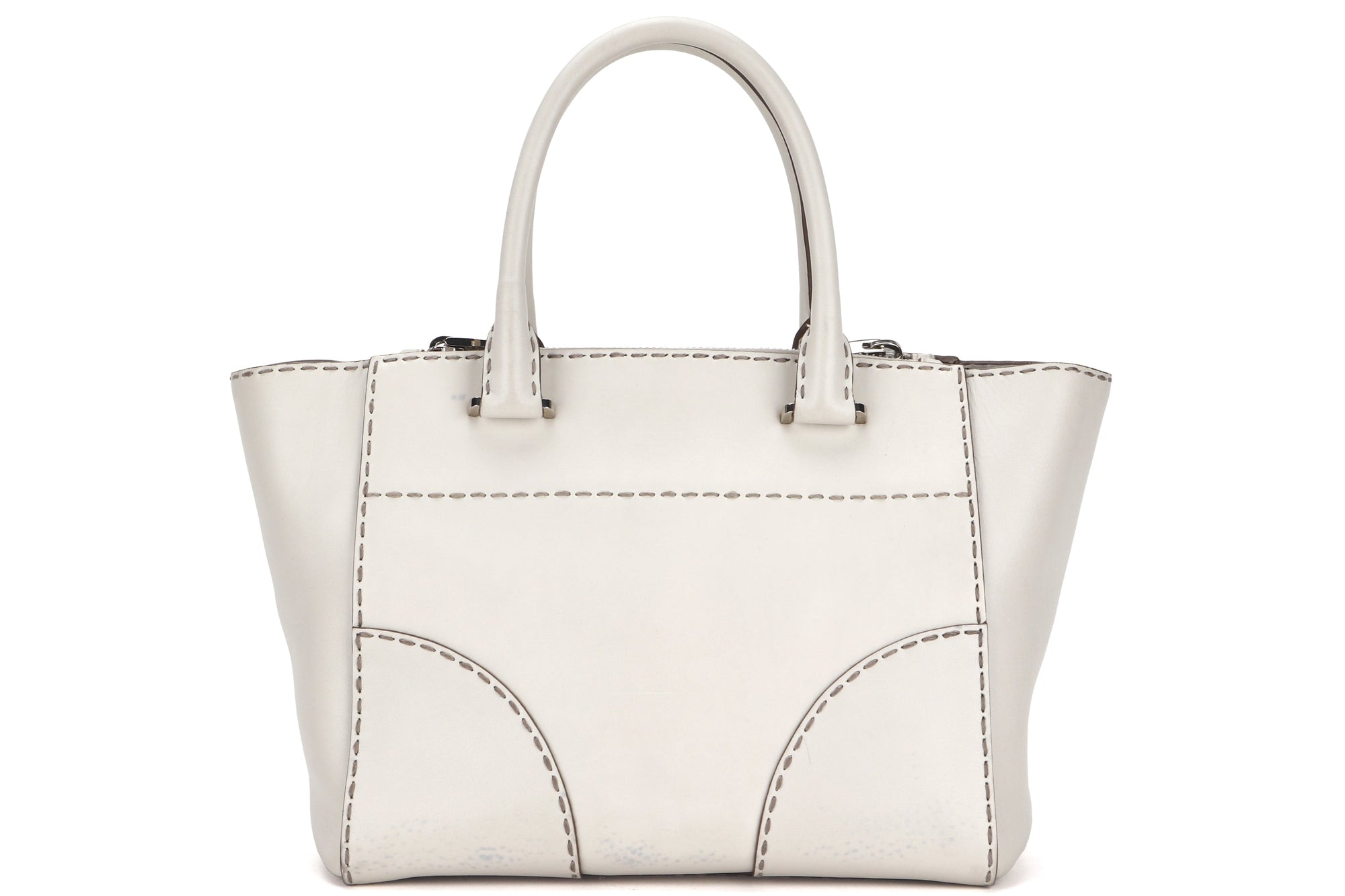 PRD B2861K TALCO CITY CALF LEATHER 2 WAY BAG SILVER HARDWARE, WITH CARD, STRAP &amp; DUST COVER