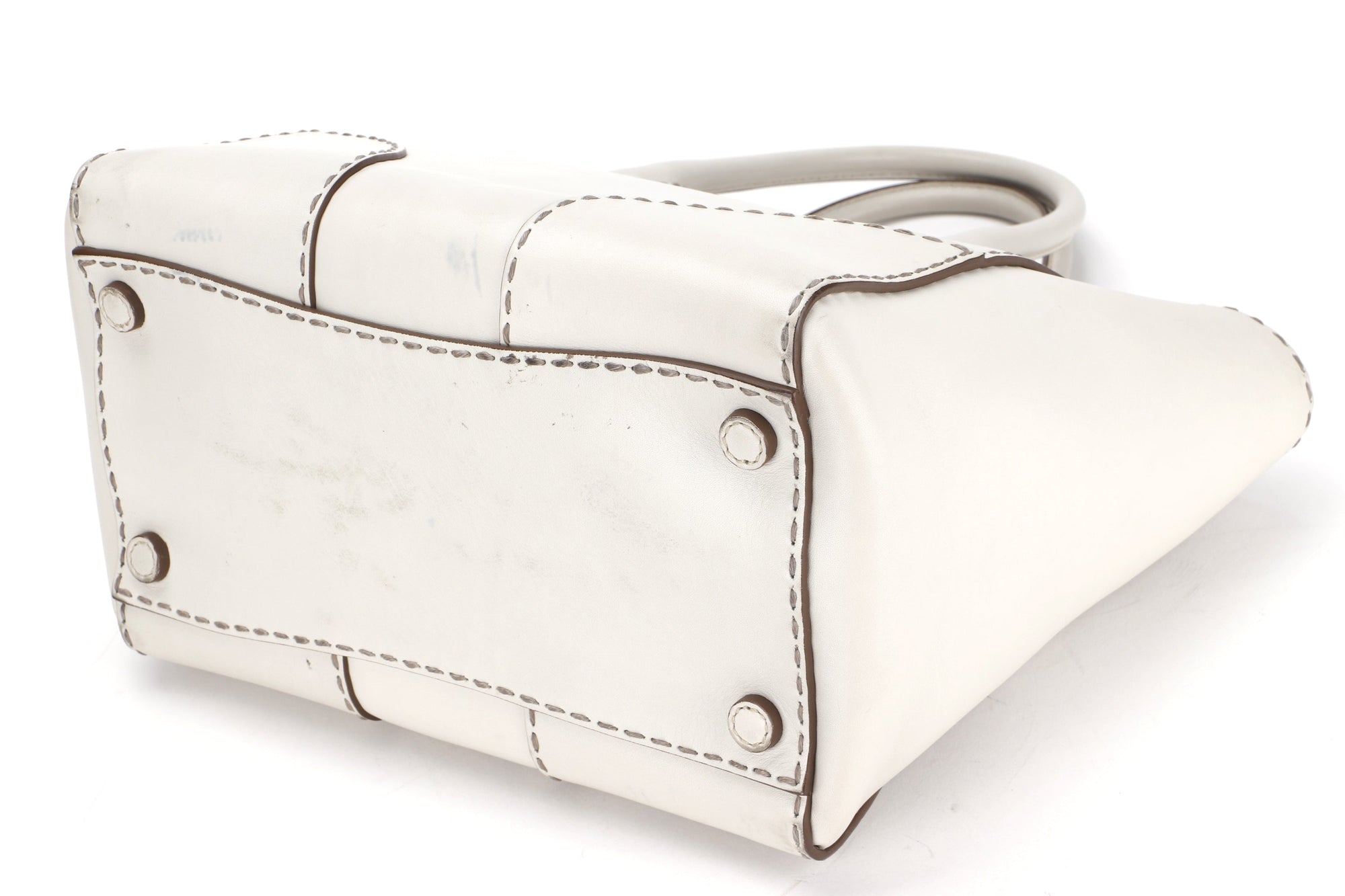 PRD B2861K TALCO CITY CALF LEATHER 2 WAY BAG SILVER HARDWARE, WITH CARD, STRAP &amp; DUST COVER