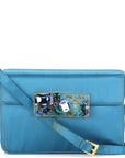PRD BP0180 CLUTCH TURQUOISE RASO STONES, WITH CARD & DUST COVER