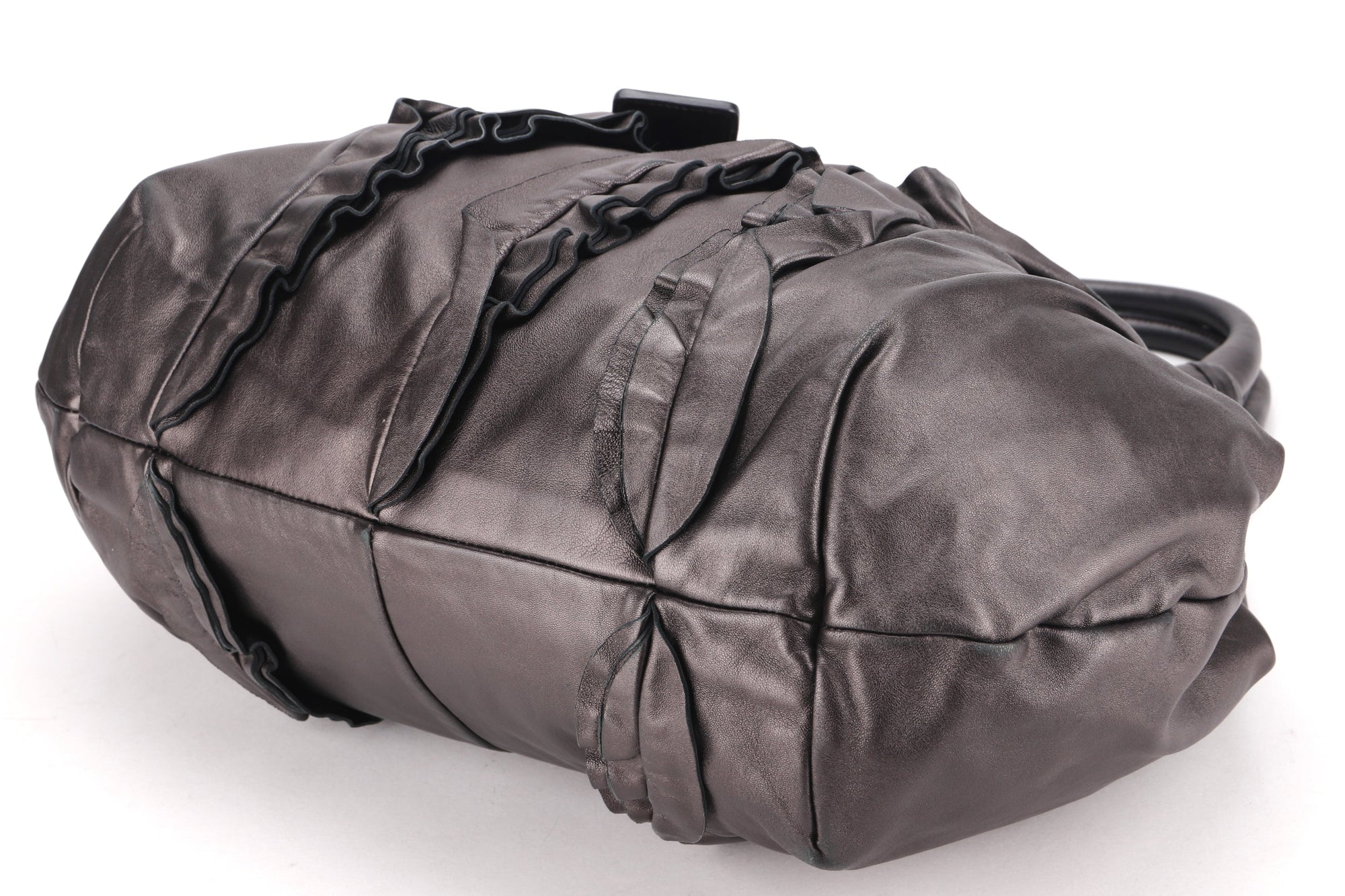 PRD BR3987 GRAFITE MORDORE NAPPA LEATHER SILVER HARDWARE, WITH CARD &amp; DUST COVER