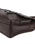 PRD BROWN SAFFIANO LEATHER MESSENGER BAG NO DUST COVER AND BOX