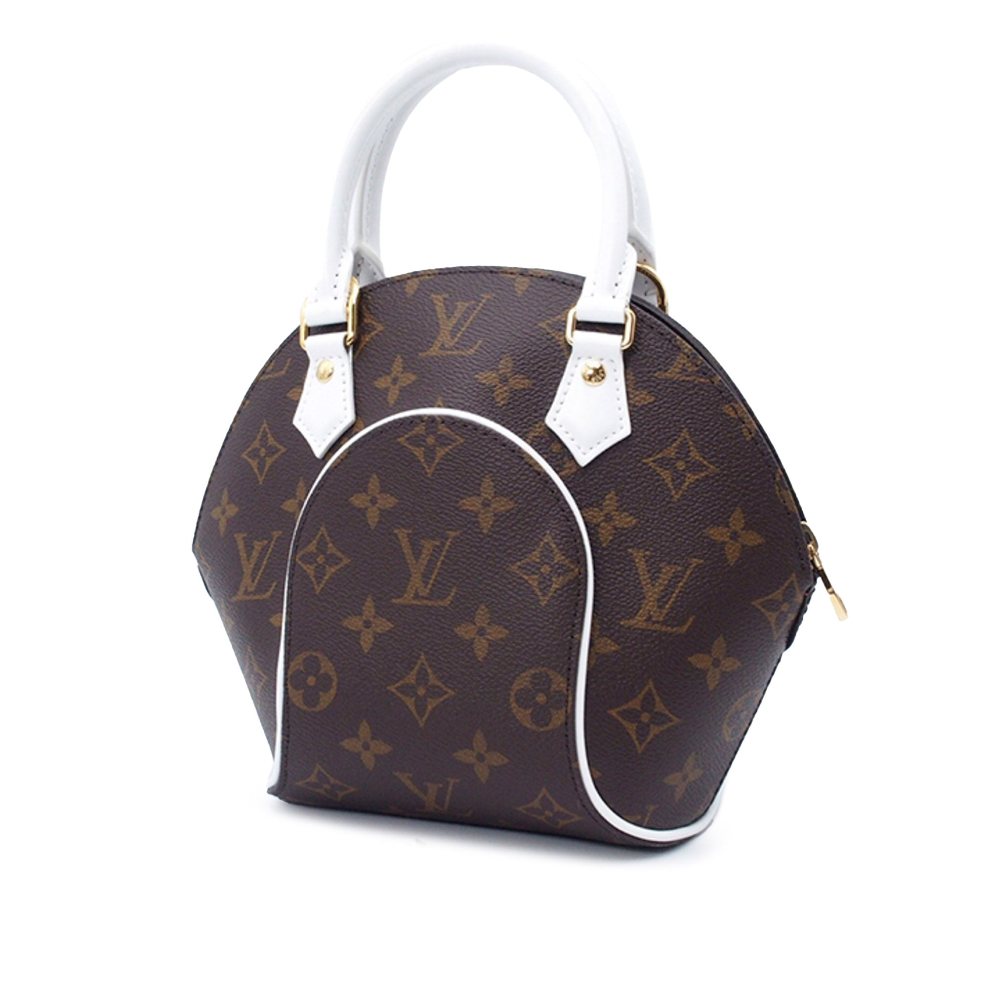 Brown LV Monogram Match Ellipse BB Satchel