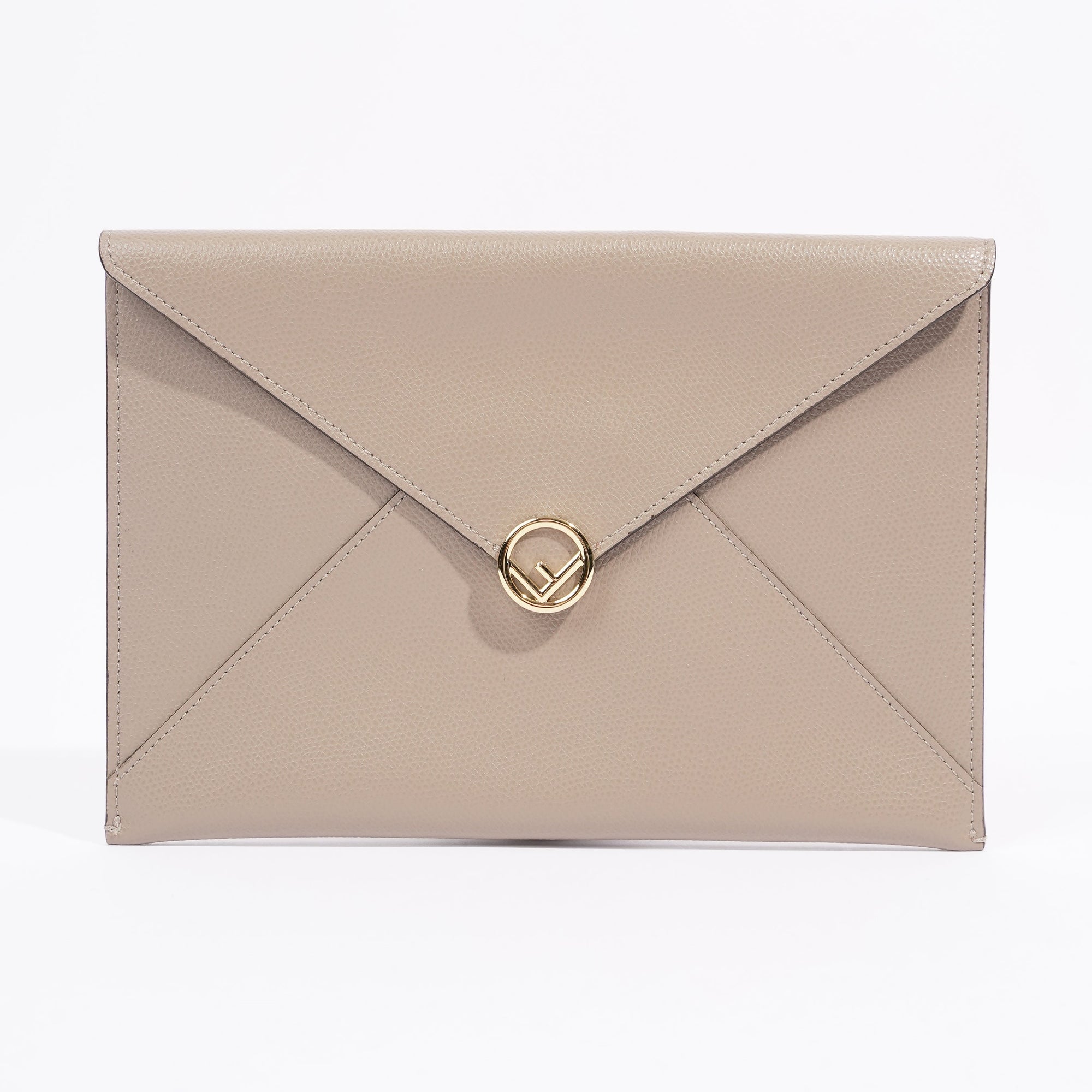 FNDI FNDI Flat Envelope Grey Leather