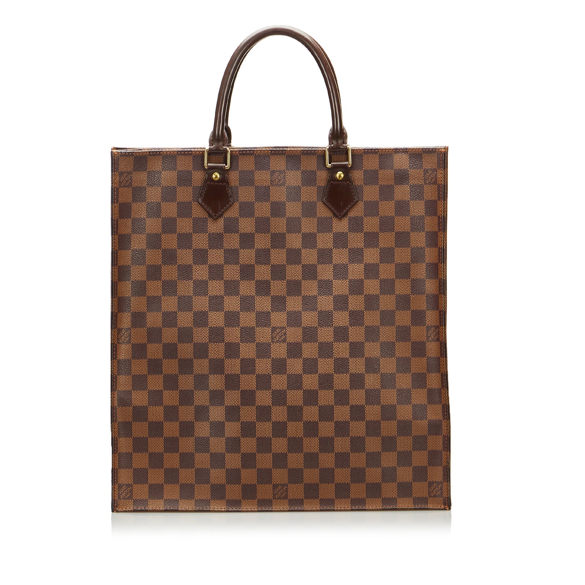 Brown LV Damier Ebene Sac Plat Tote Bag
