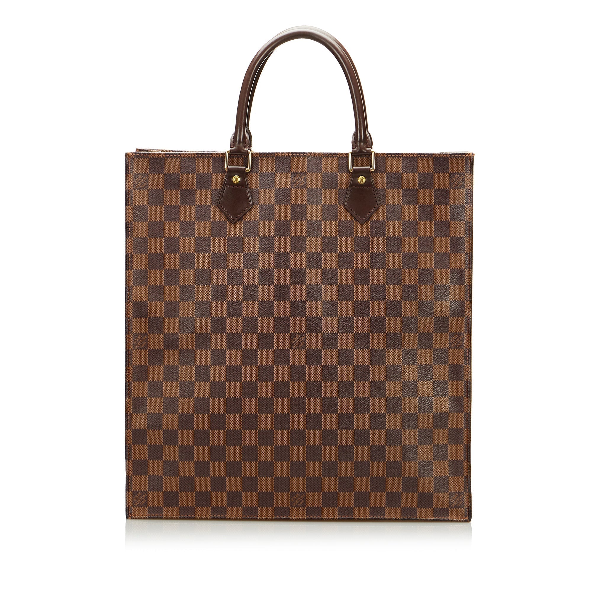 Brown LV Damier Ebene Sac Plat Tote Bag