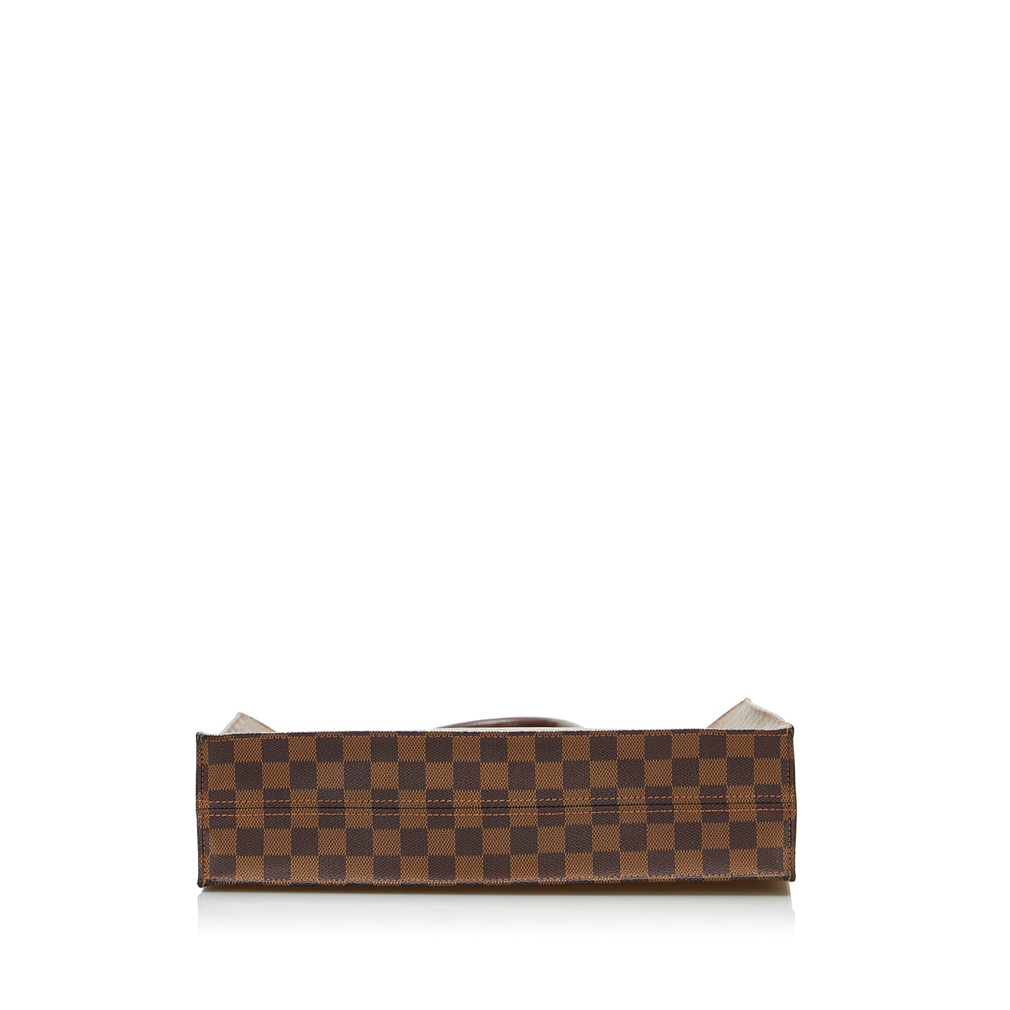 Brown LV Damier Ebene Sac Plat Tote Bag