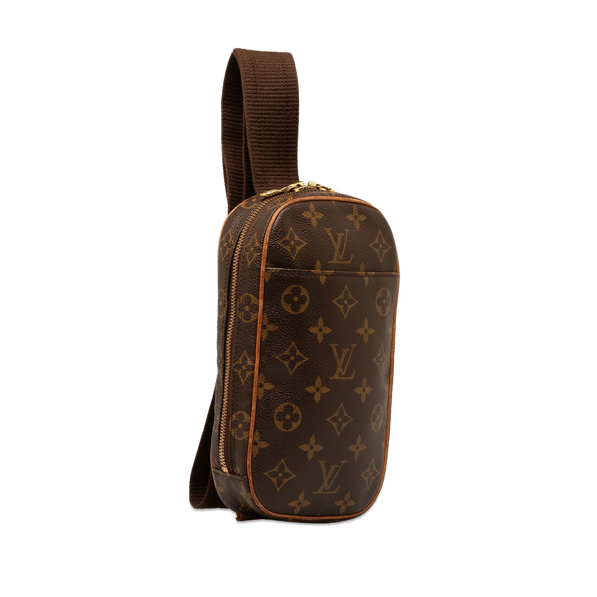 Brown LV Monogram Pochette Gange Crossbody Bag