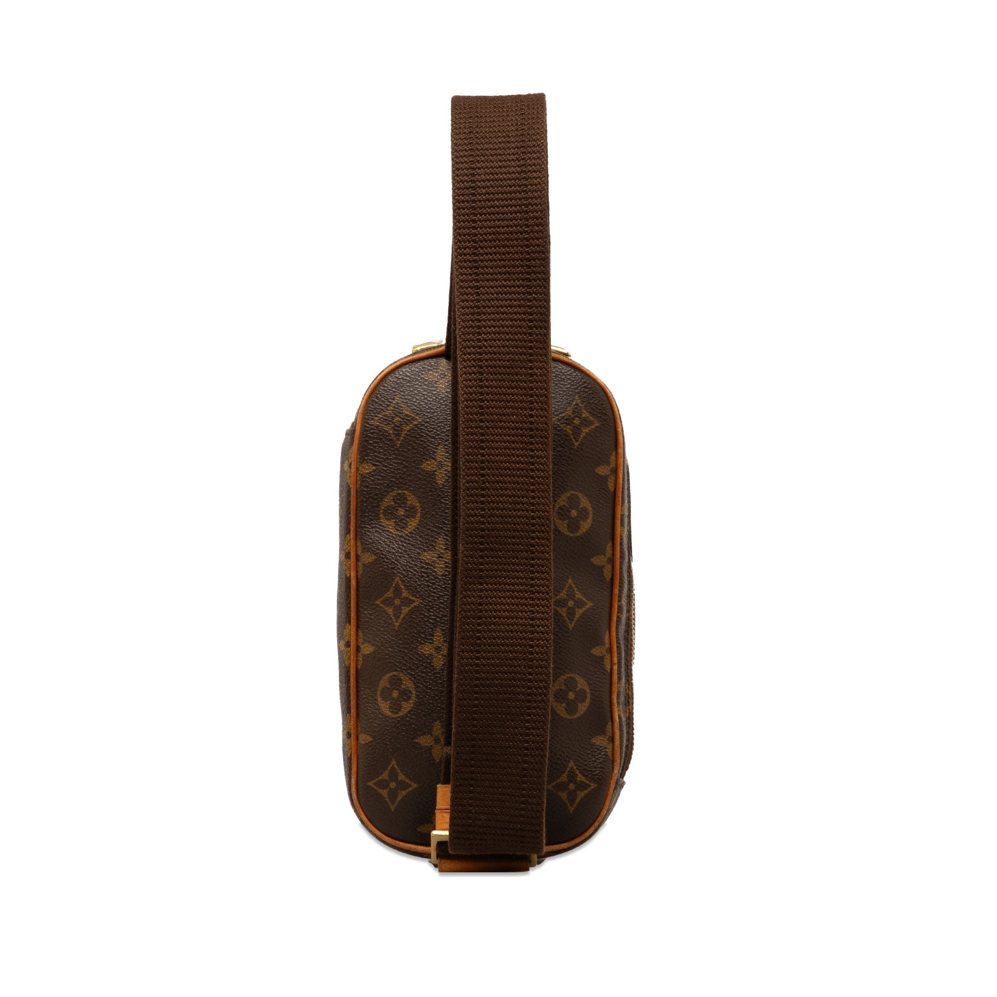 Brown LV Monogram Pochette Gange Crossbody Bag