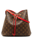 Brown LV Monogram Neonoe MM Bucket Bag