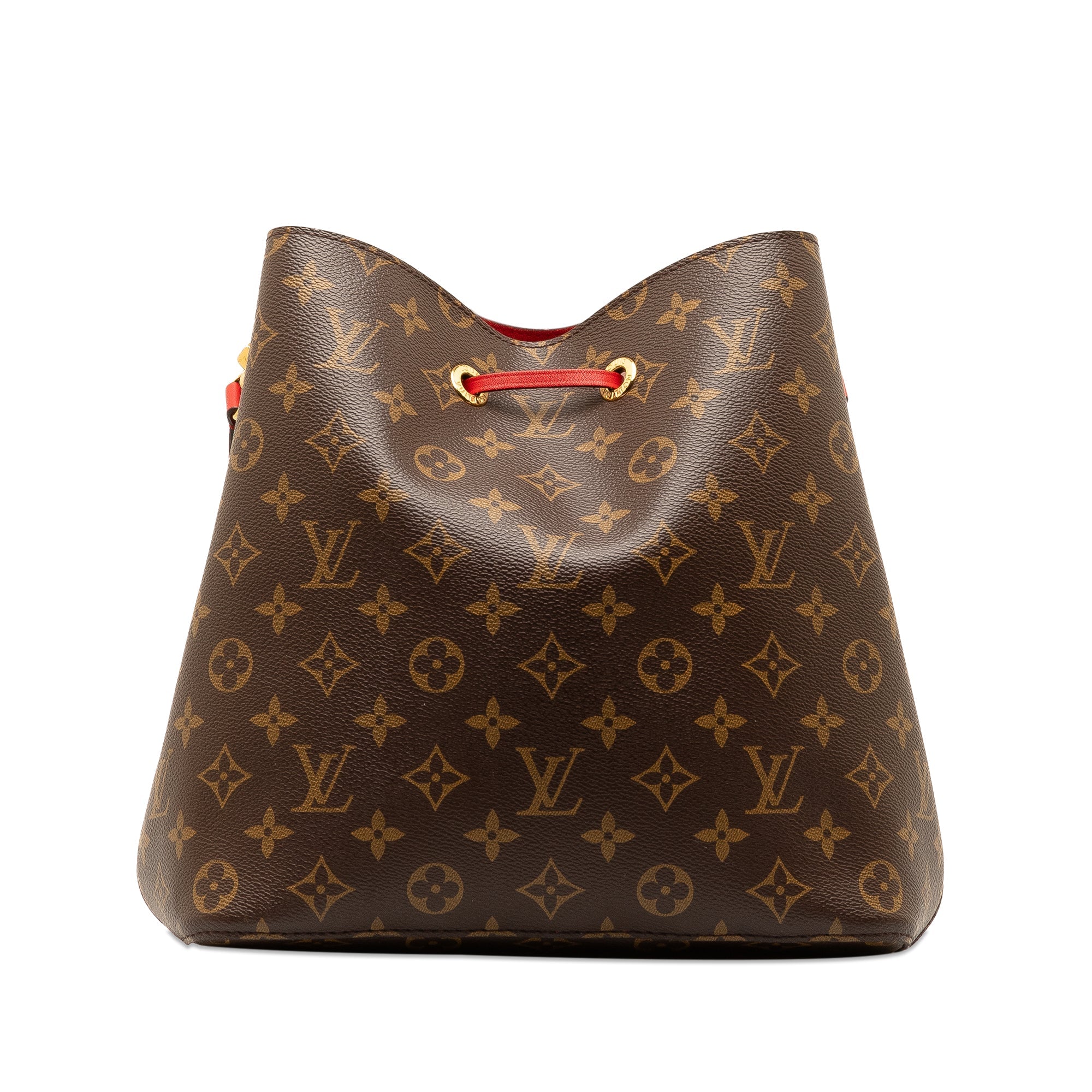 Brown LV Monogram Neonoe MM Bucket Bag