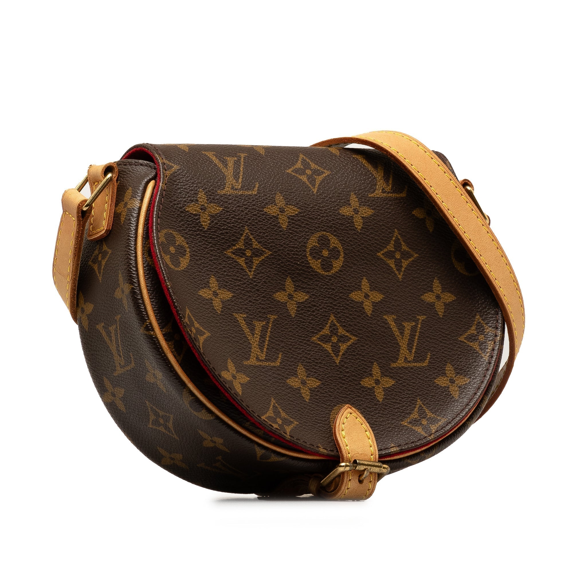 Brown LV Monogram Sac Tambourine Crossbody Bag