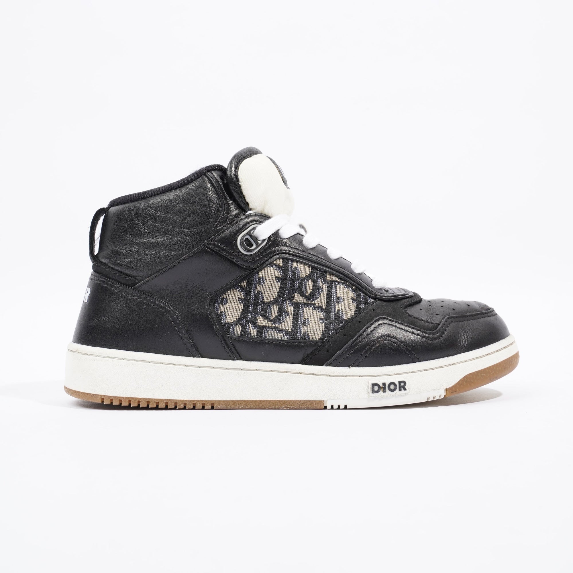Christian D1OR B27 Mid-top Black / White / Beige Oblique Leather EU 37 UK 4
