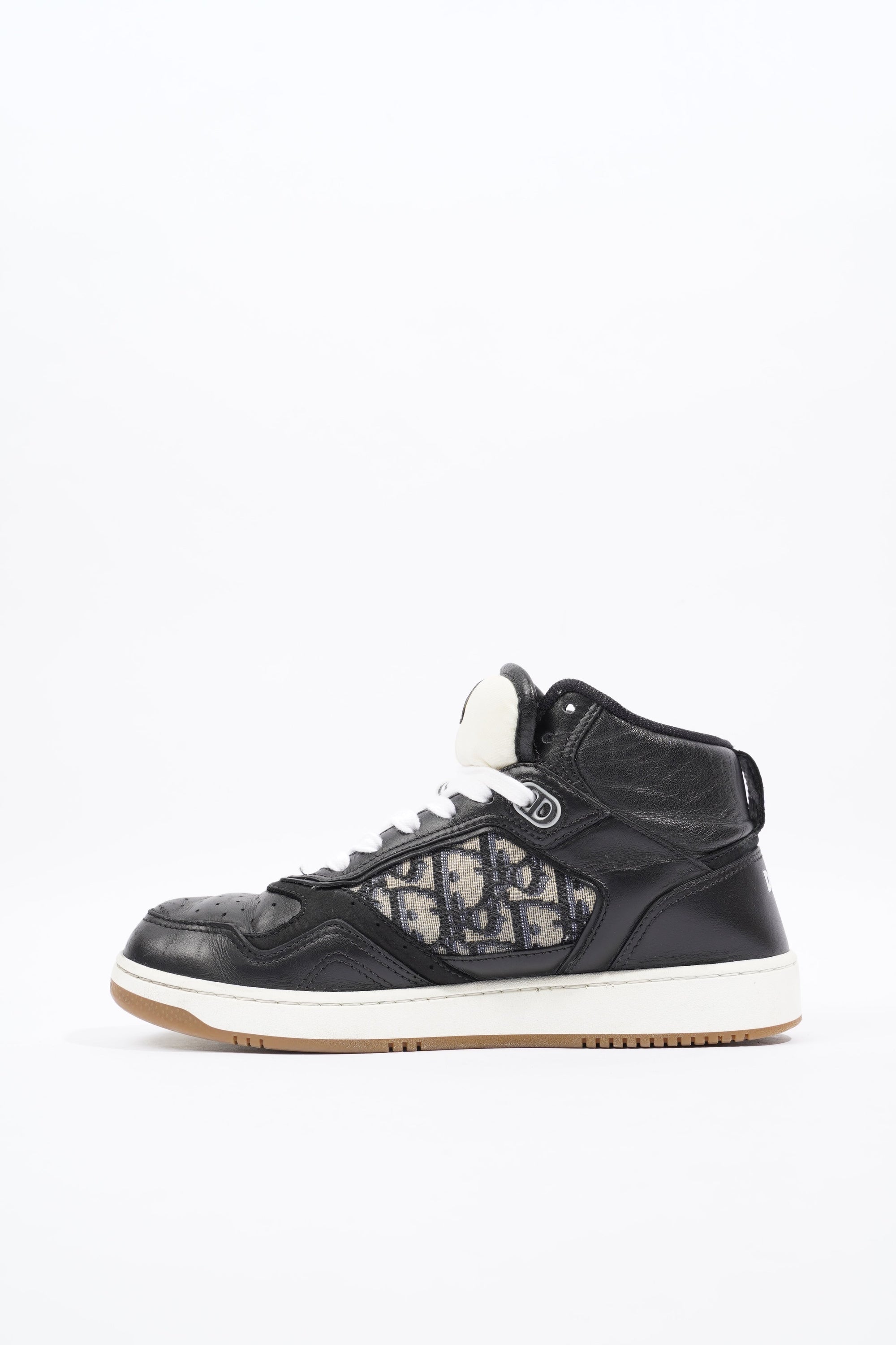 Christian D1OR B27 Mid-top Black / White / Beige Oblique Leather EU 37 UK 4