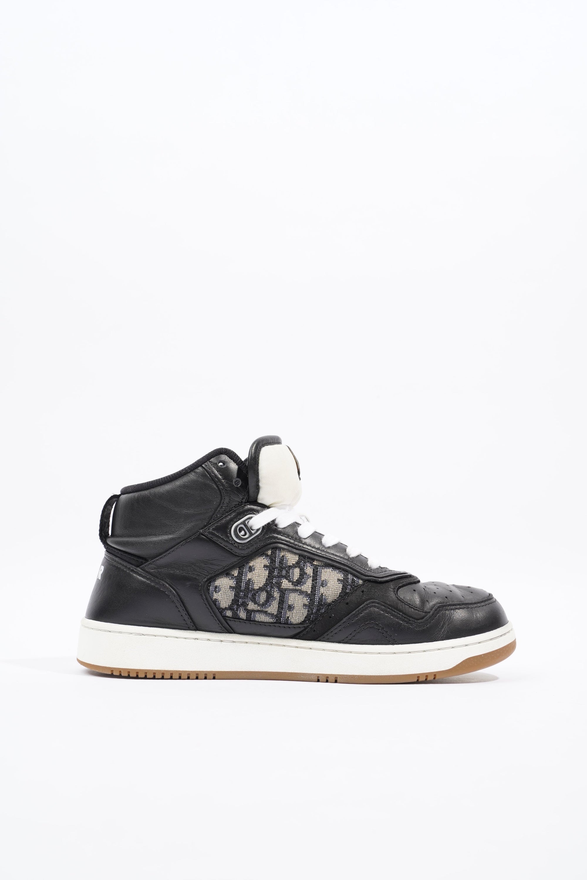 Christian D1OR B27 Mid-top Black / White / Beige Oblique Leather EU 37 UK 4