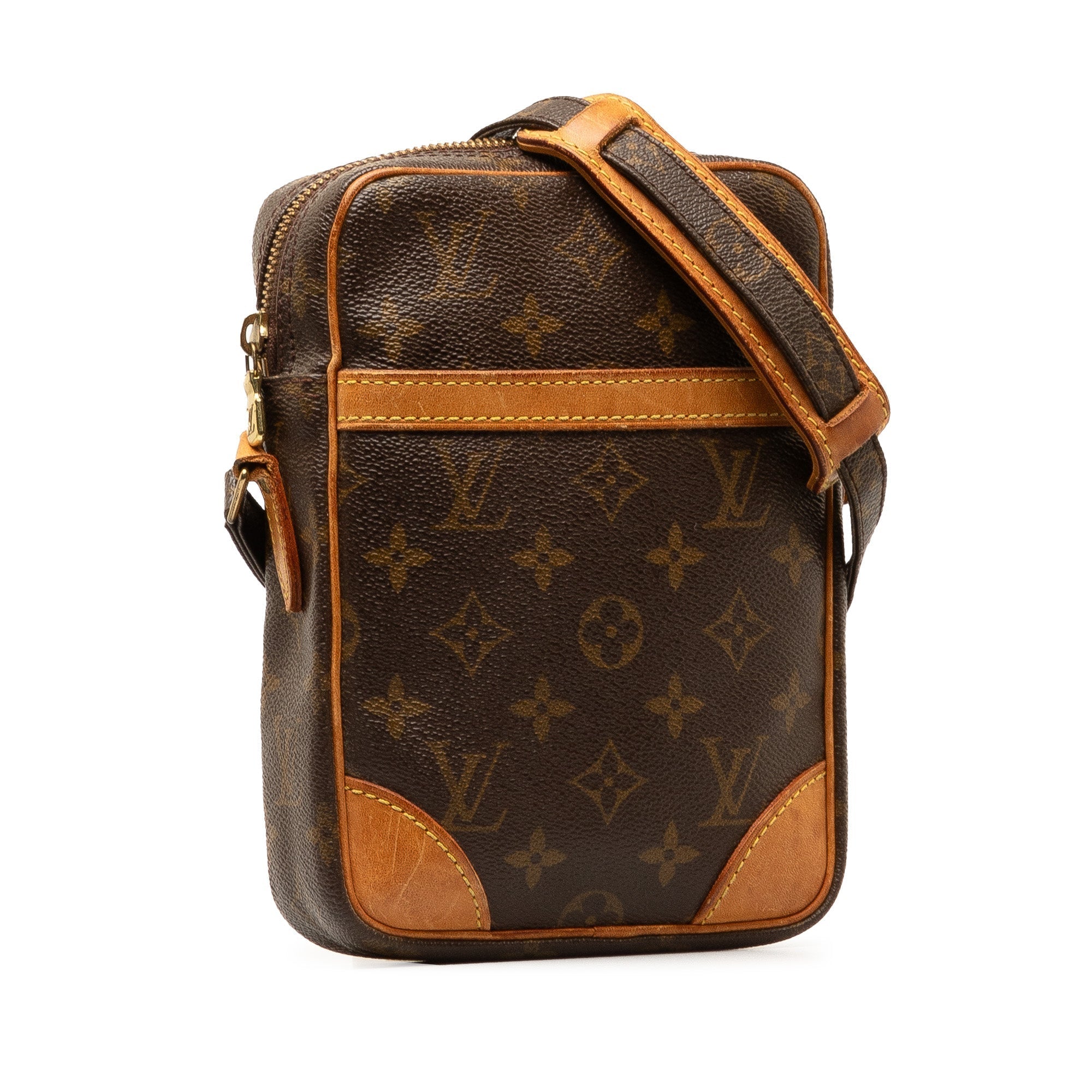 Brown LV Monogram Danube Crossbody Bag