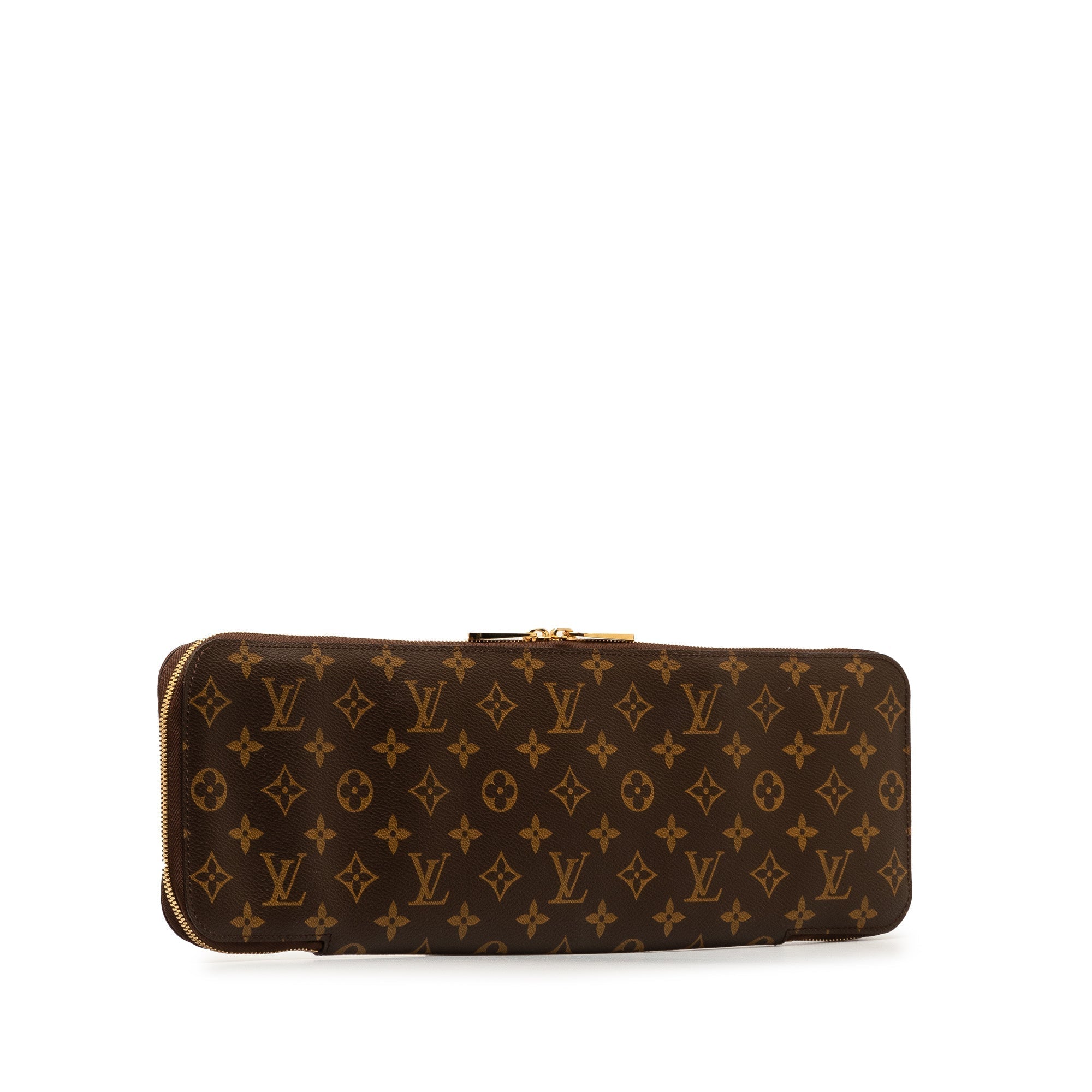 Brown LV Monogram Etui 5 Cravat Tie Case