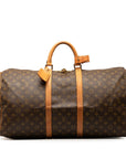 Brown LV Monogram Keepall 50 Travel Bag