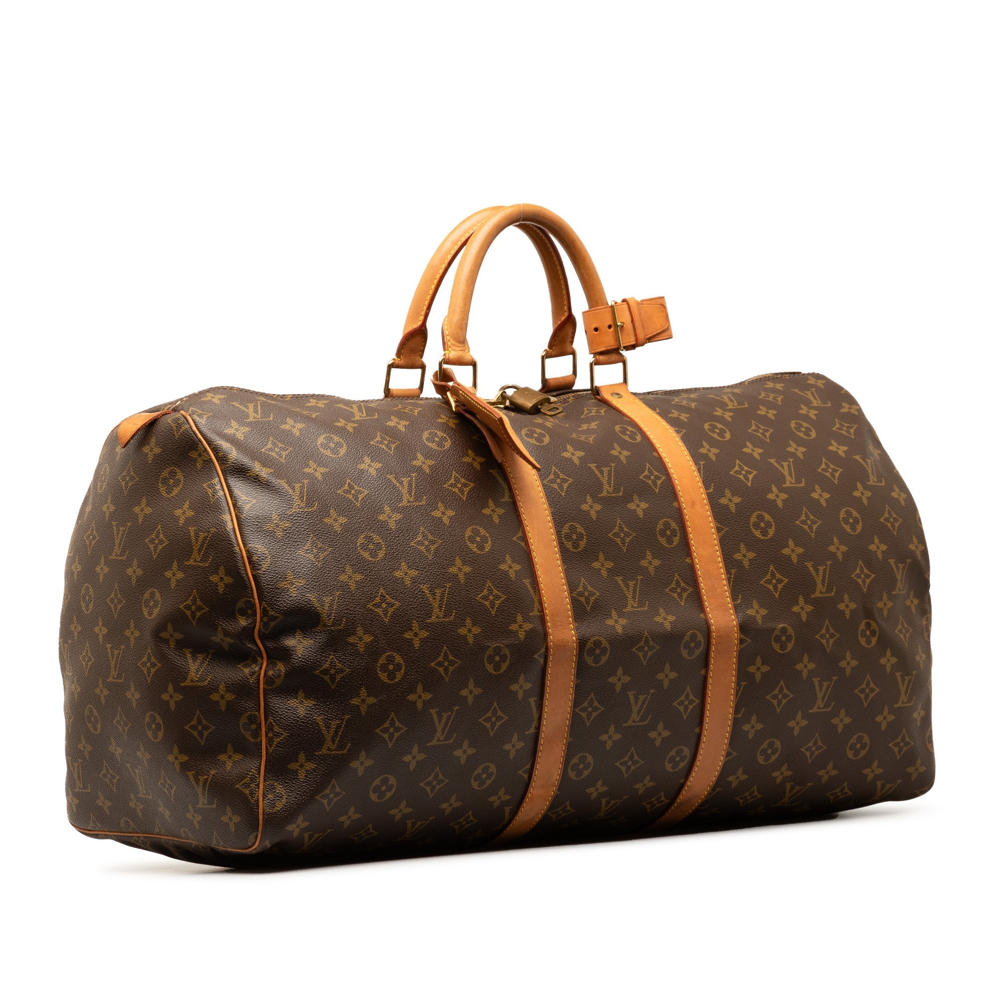 Brown LV Monogram Keepall 50 Travel Bag