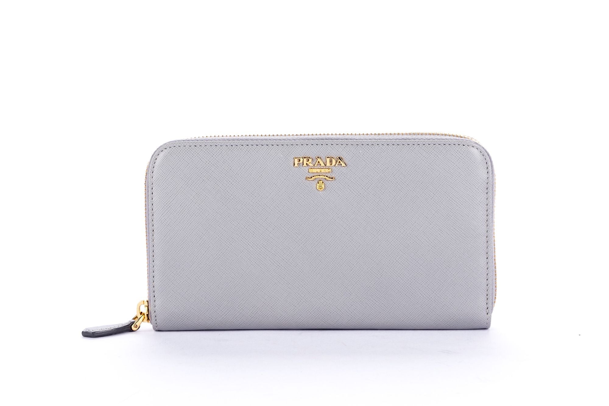PRD 1M0506 Light Grey Full Zip Wallet with Cards &amp; Box