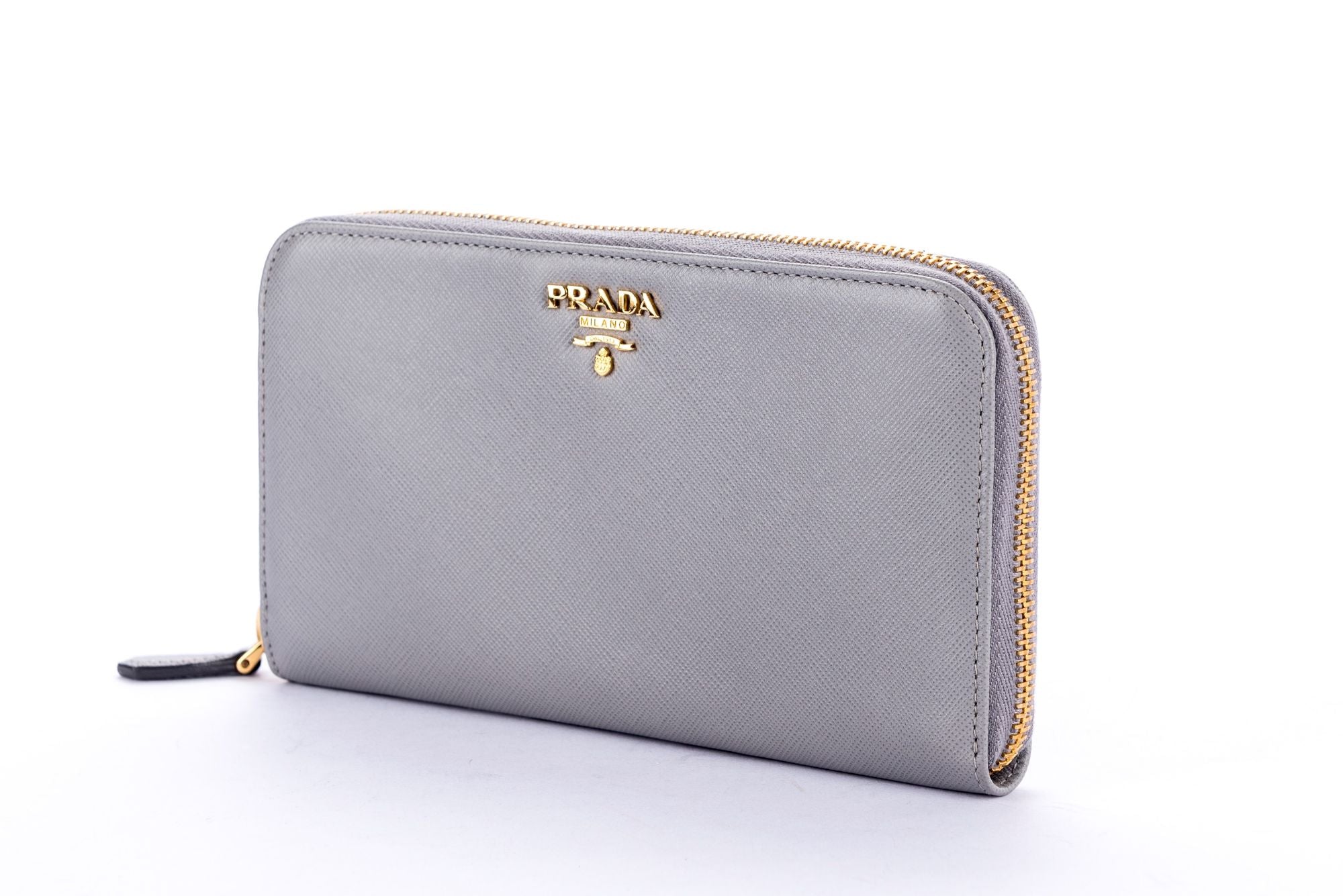 PRD 1M0506 Light Grey Full Zip Wallet with Cards &amp; Box