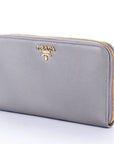 PRD 1M0506 Light Grey Full Zip Wallet with Cards & Box