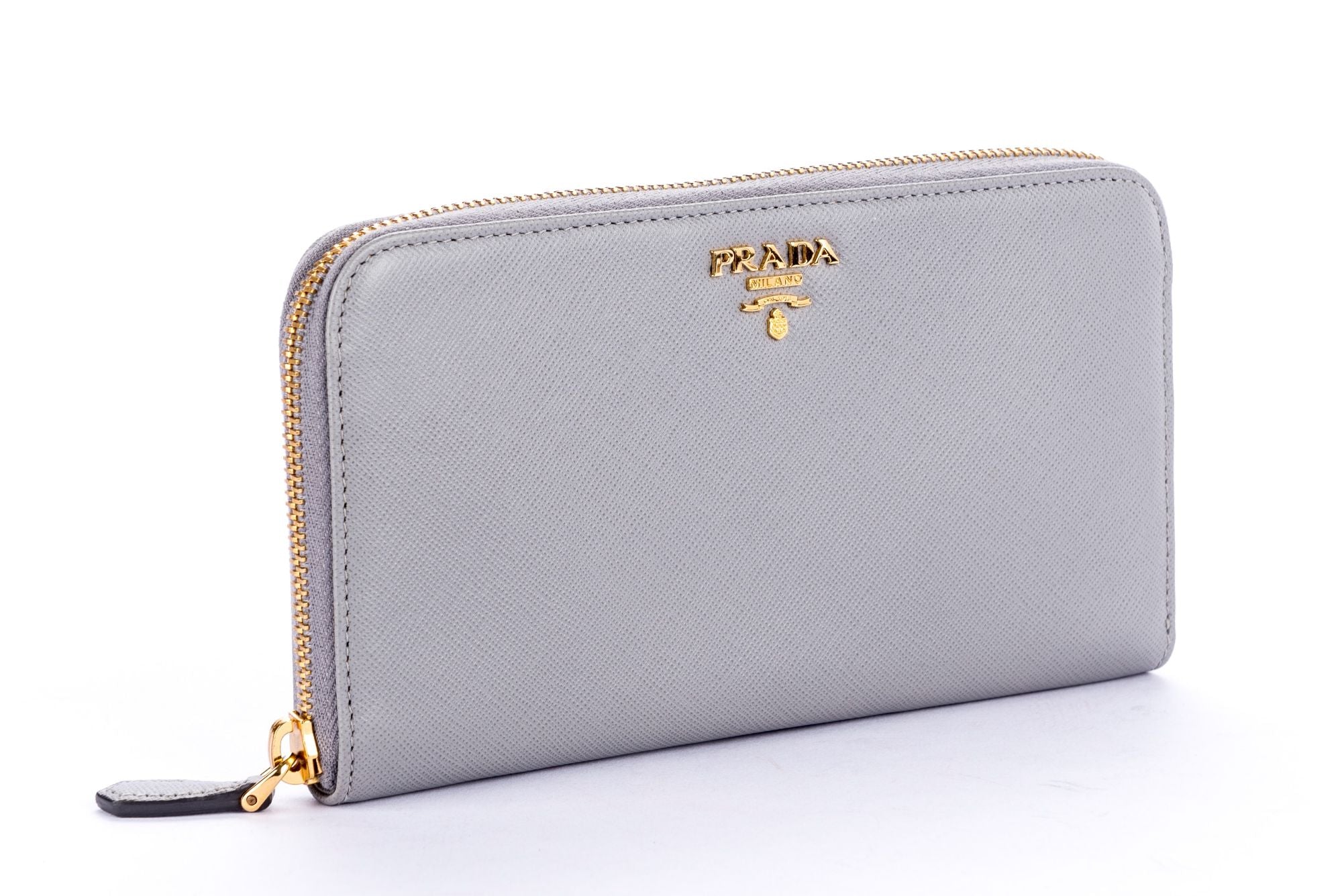 PRD 1M0506 Light Grey Full Zip Wallet with Cards &amp; Box