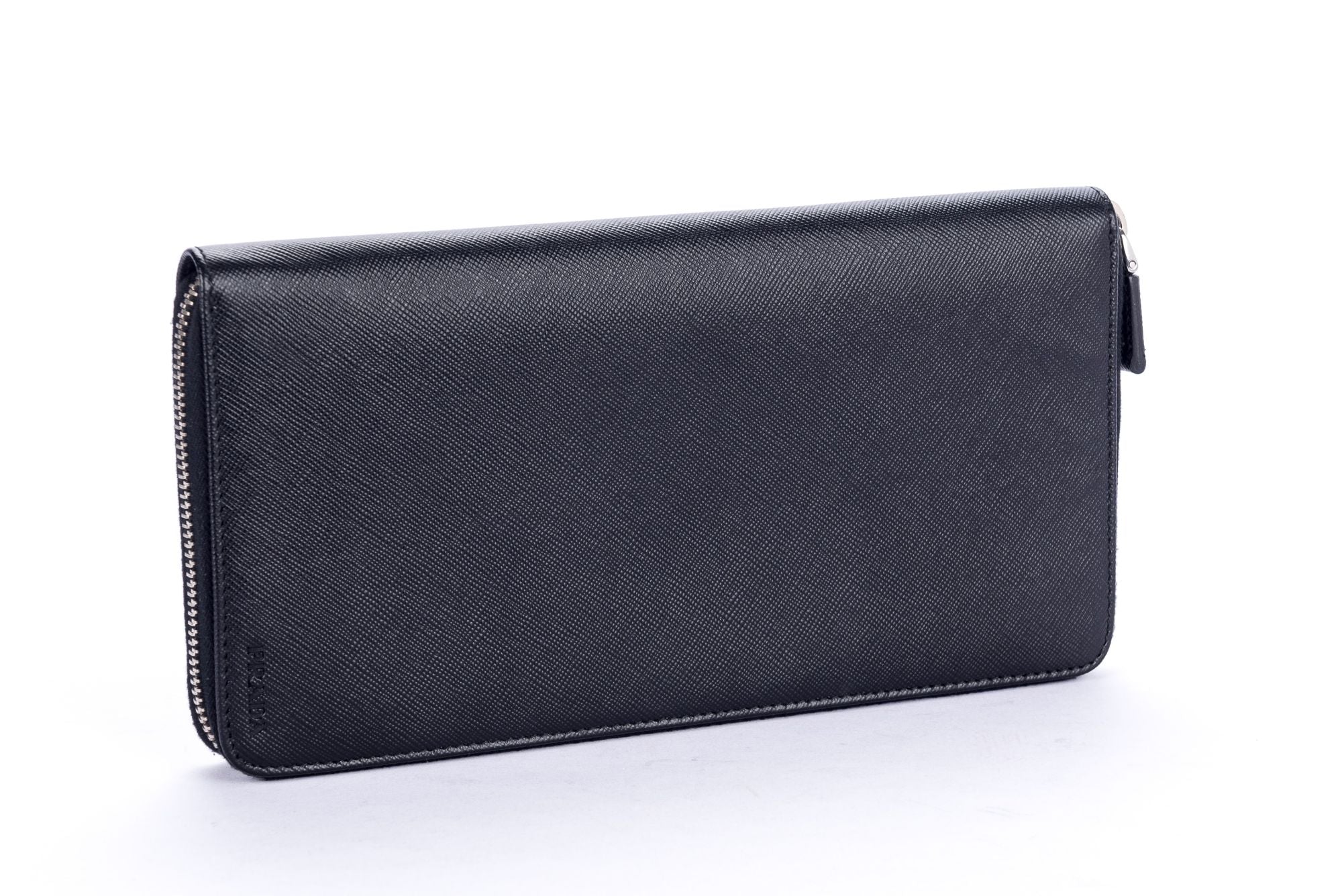PRD 2M1220 Black Saffiano Large Zip Wallet with Cards &amp; Box