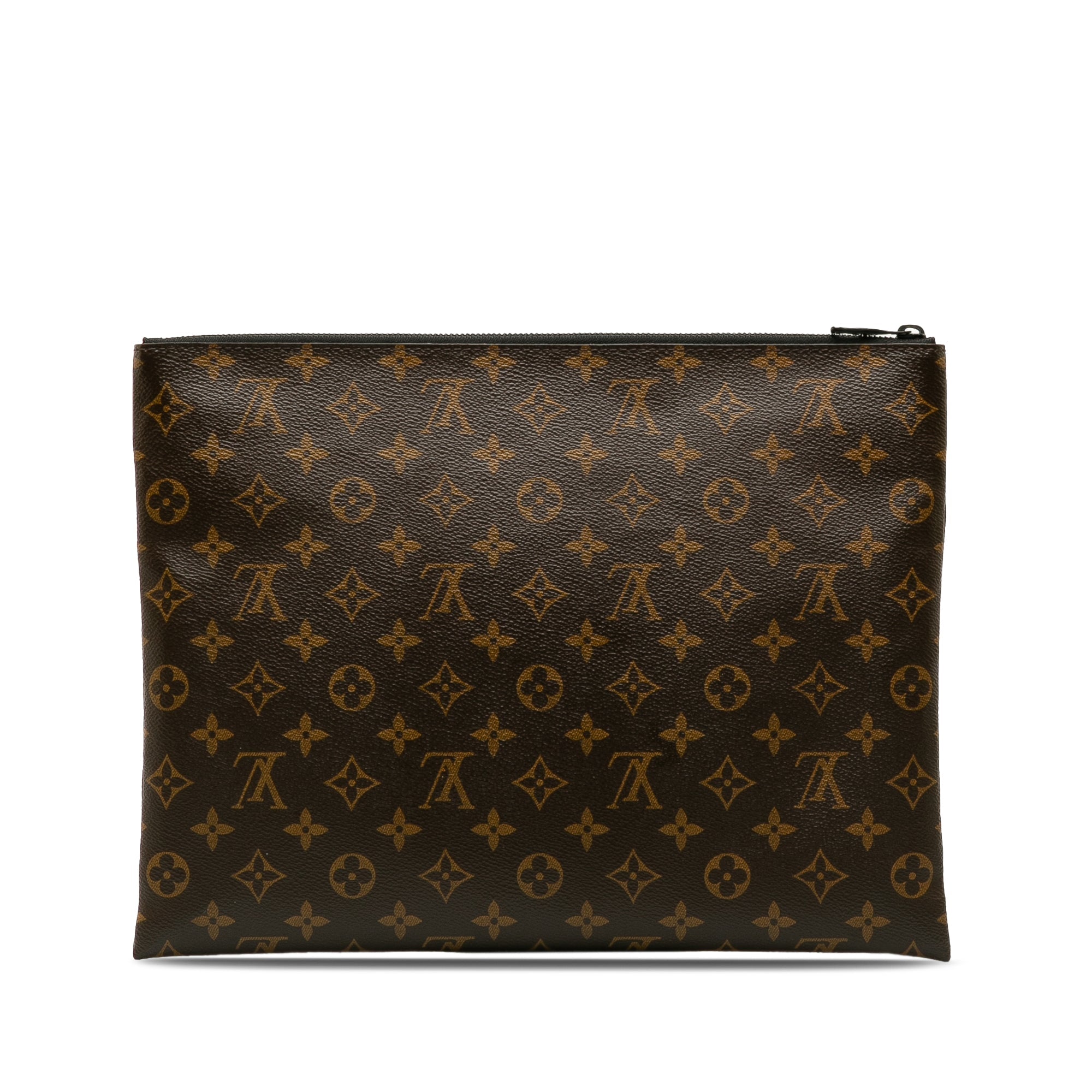 Brown LV Monogram Solar Ray A4 Pochette Clutch Bag