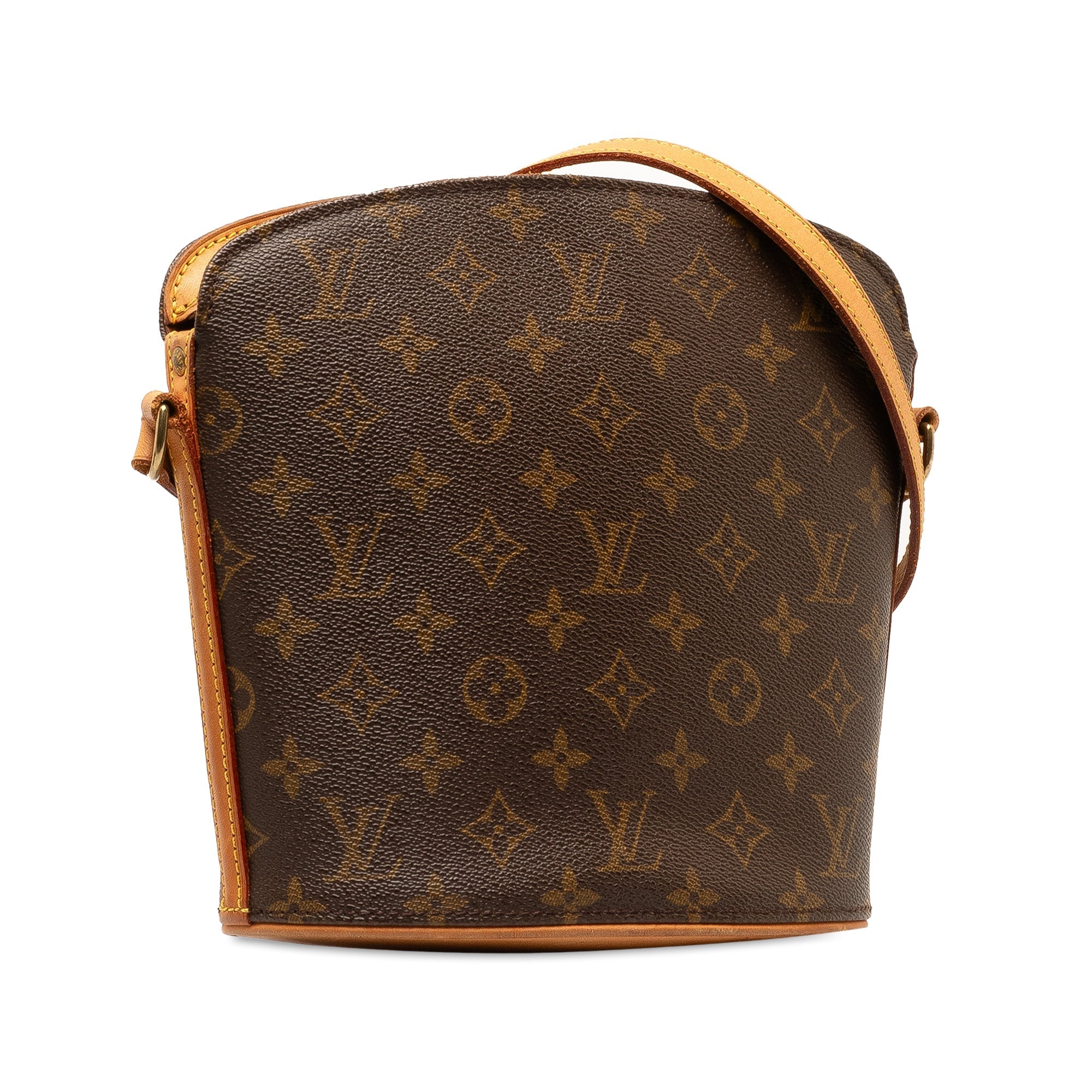 Brown LV Monogram Drouot Crossbody Bag