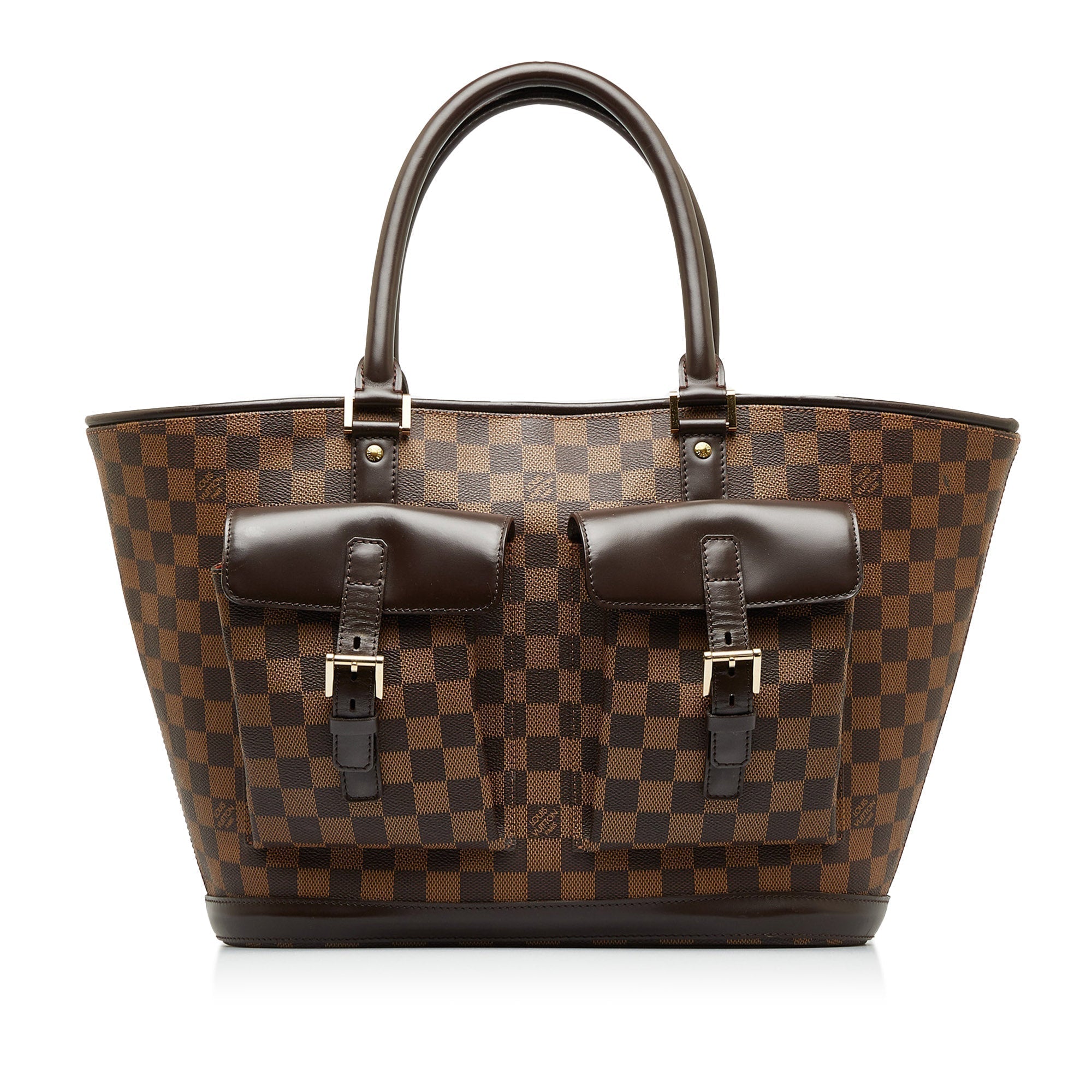 Brown LV Damier Ebene Manosque GM Tote Bag