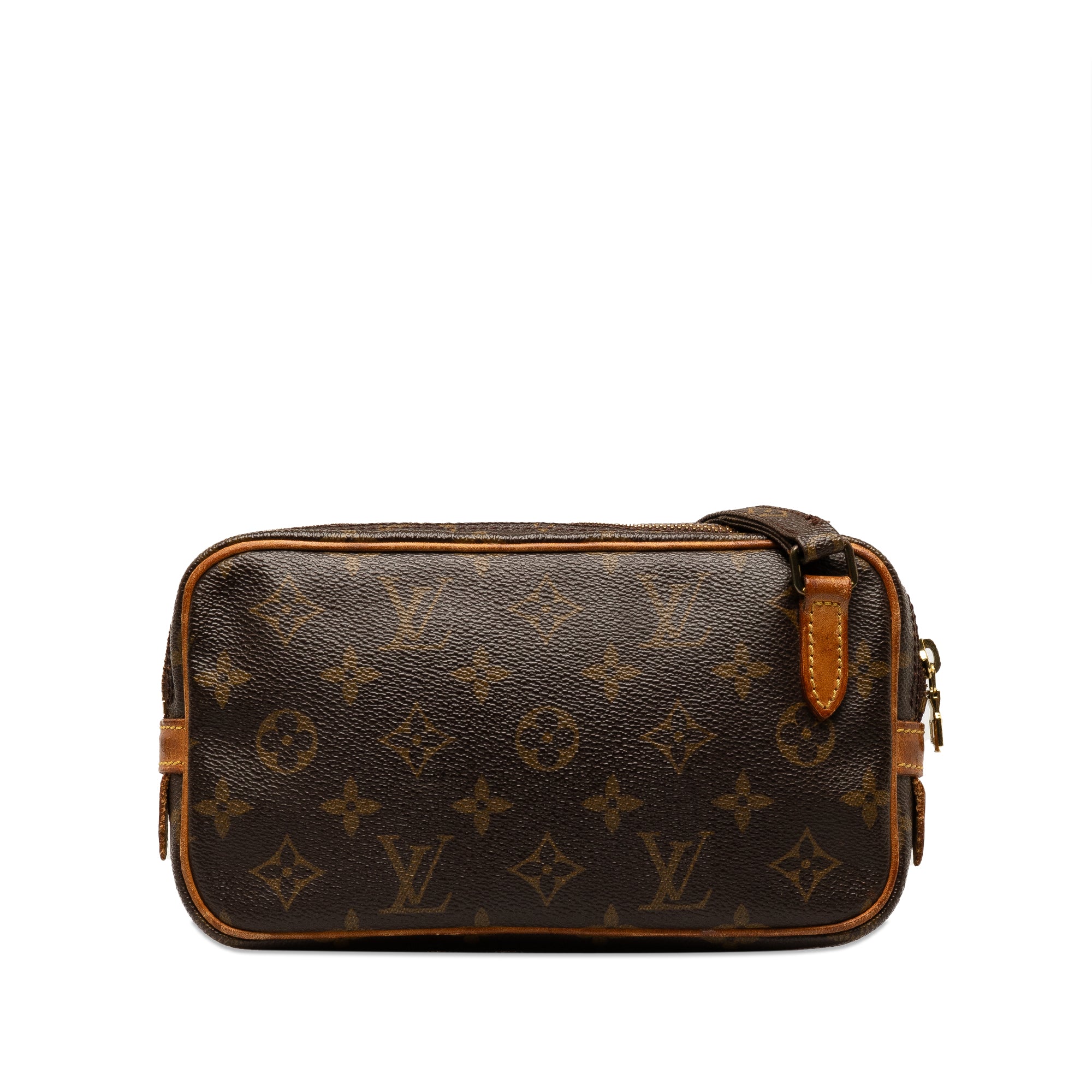 Brown LV Monogram Pochette Marly Bandouliere Crossbody Bag