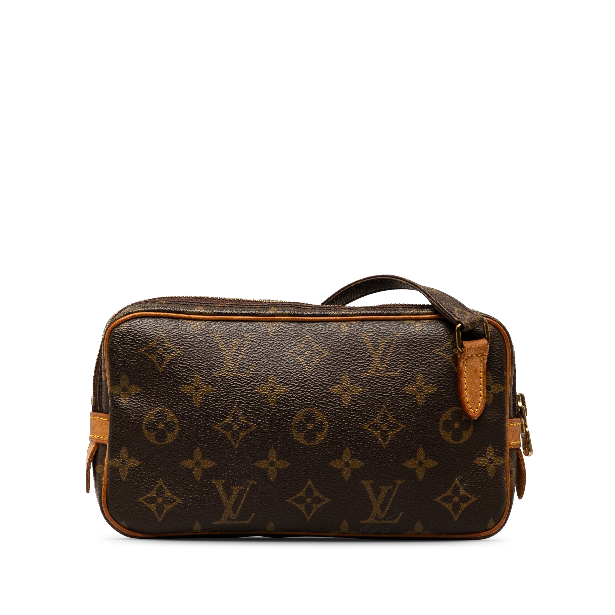Brown LV Monogram Pochette Marly Bandouliere Crossbody Bag