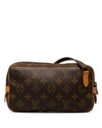 Brown LV Monogram Pochette Marly Bandouliere Crossbody Bag
