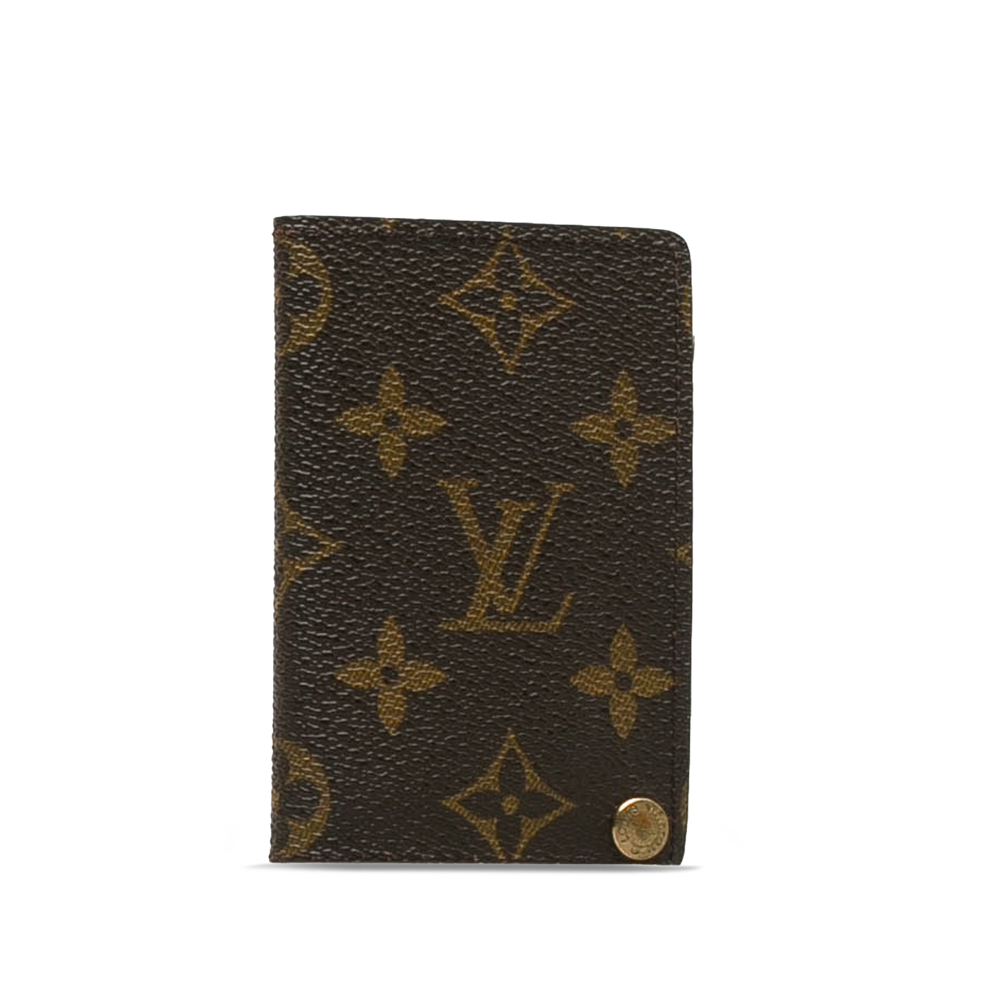 Brown LV Monogram Porte-Cartes Credit Pression Card Holder