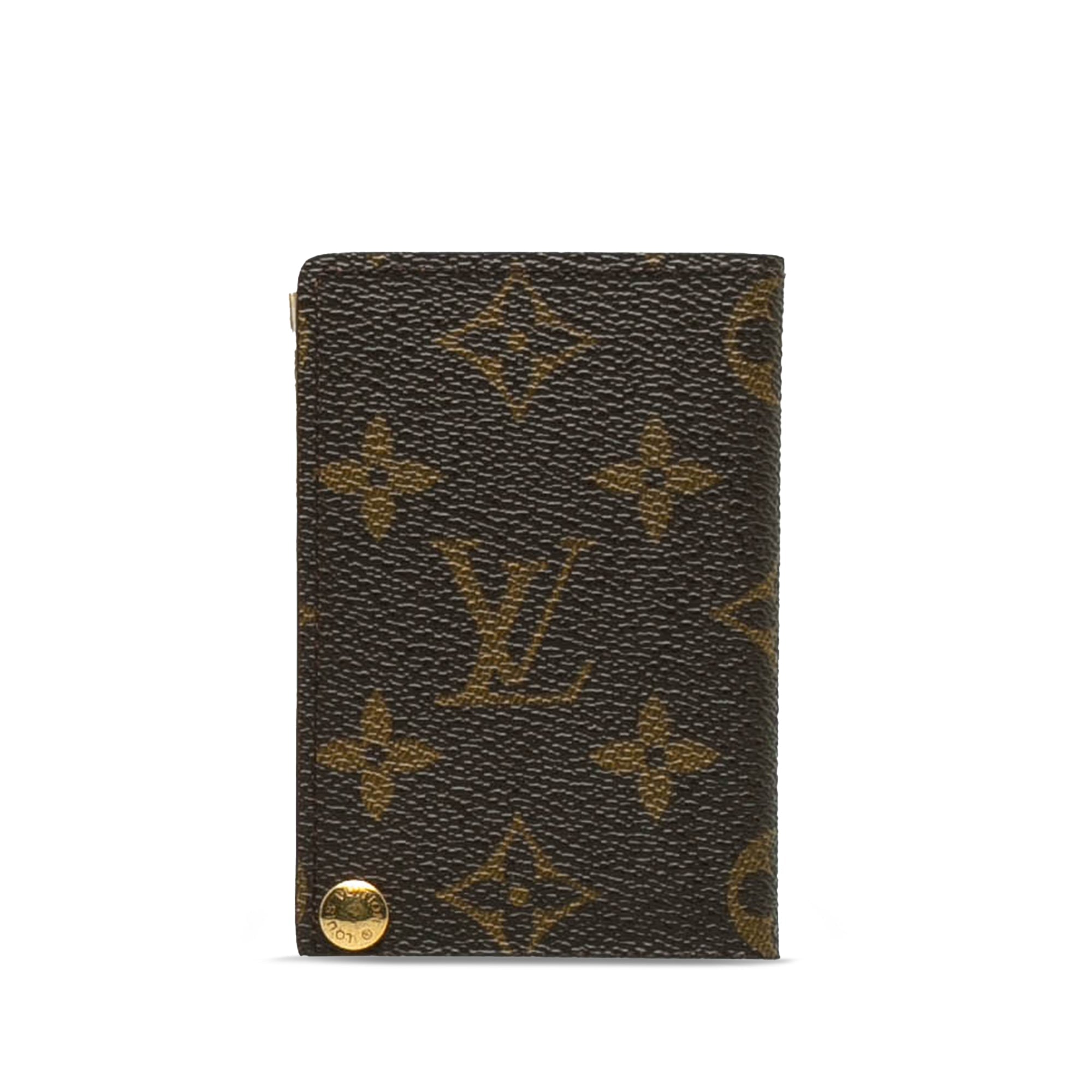 Brown LV Monogram Porte-Cartes Credit Pression Card Holder