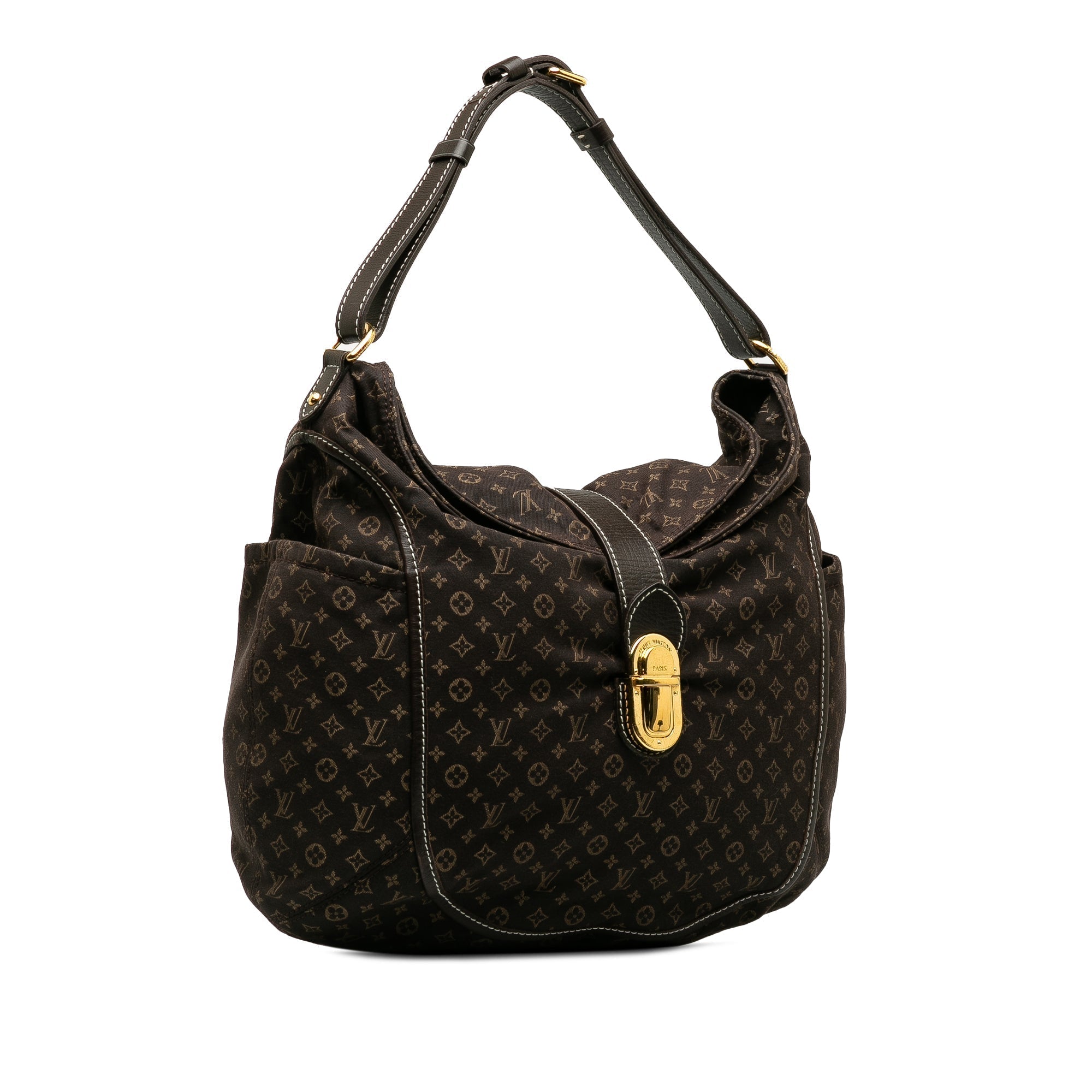 Brown LV Monogram Mini Lin Romance Hobo Bag