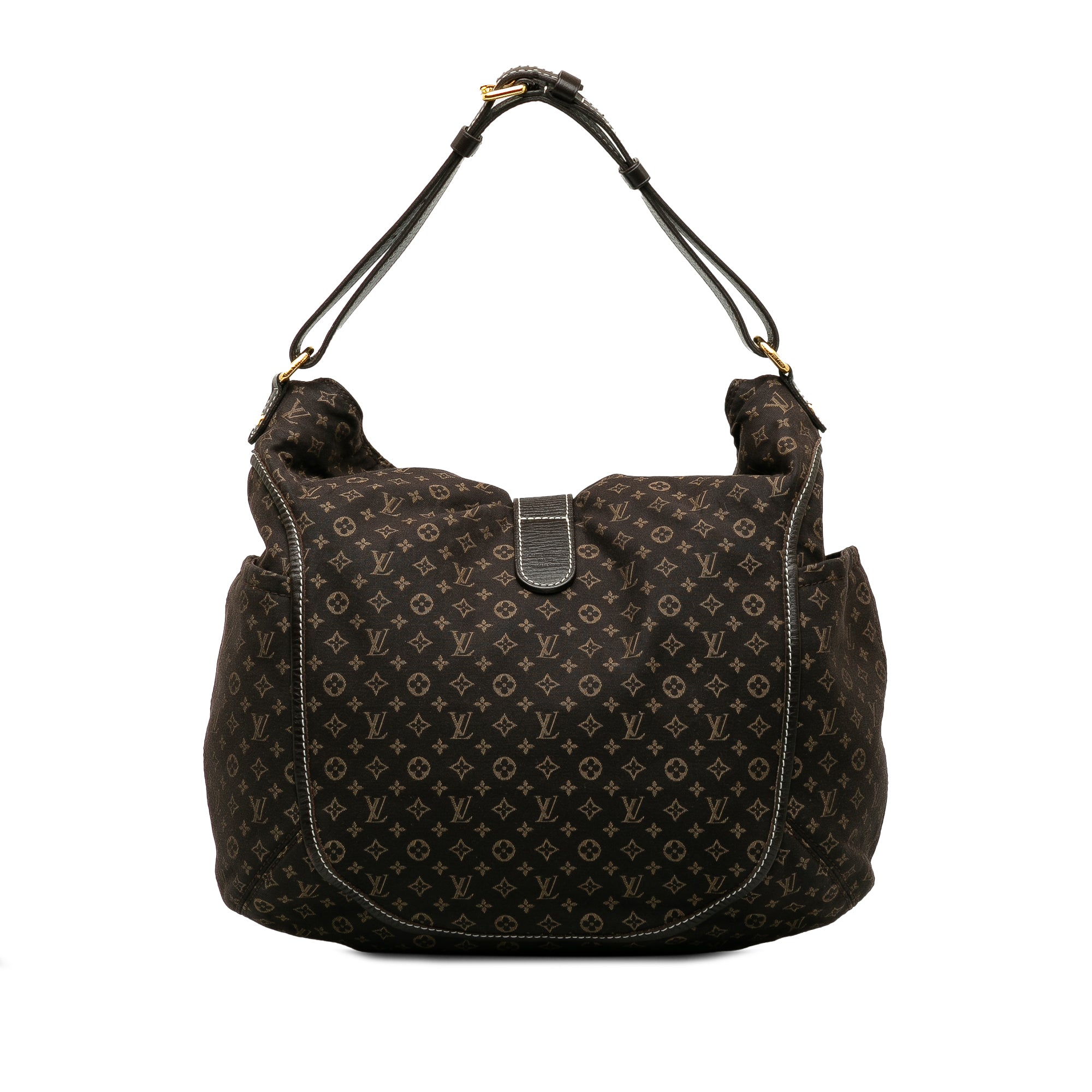 Brown LV Monogram Mini Lin Romance Hobo Bag
