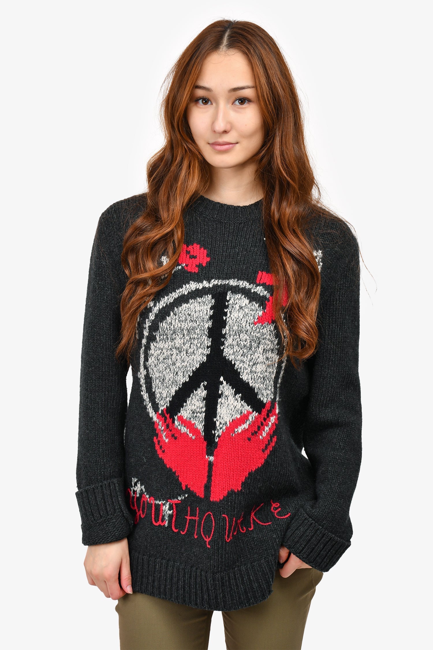 Christian D1OR 2018 Grey Wool/Cashmere 'Youthquake' Sweater Size 6 US