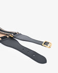 Christian D1OR Black Logo Waist Belt