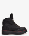 PRD Black/Grey Leather/Fabric Hiking Boots Size 36