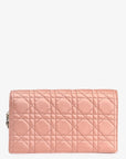 Christian D1OR 2019 Pink Satin Cannage Wallet on Chain