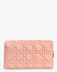 Christian D1OR 2019 Pink Satin Cannage Wallet on Chain