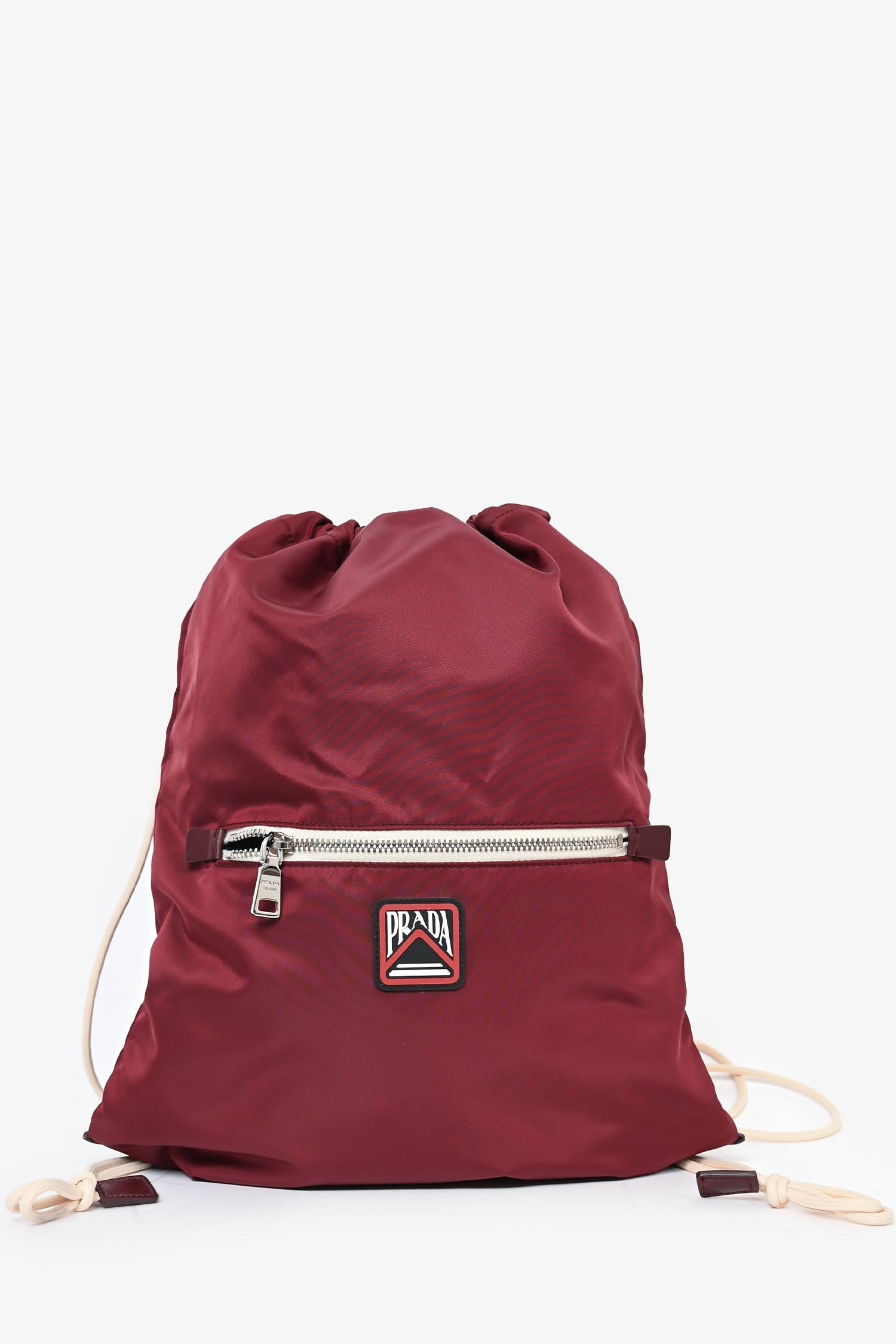 PRD 2019 Burgundy Nylon Drawstring Backpack