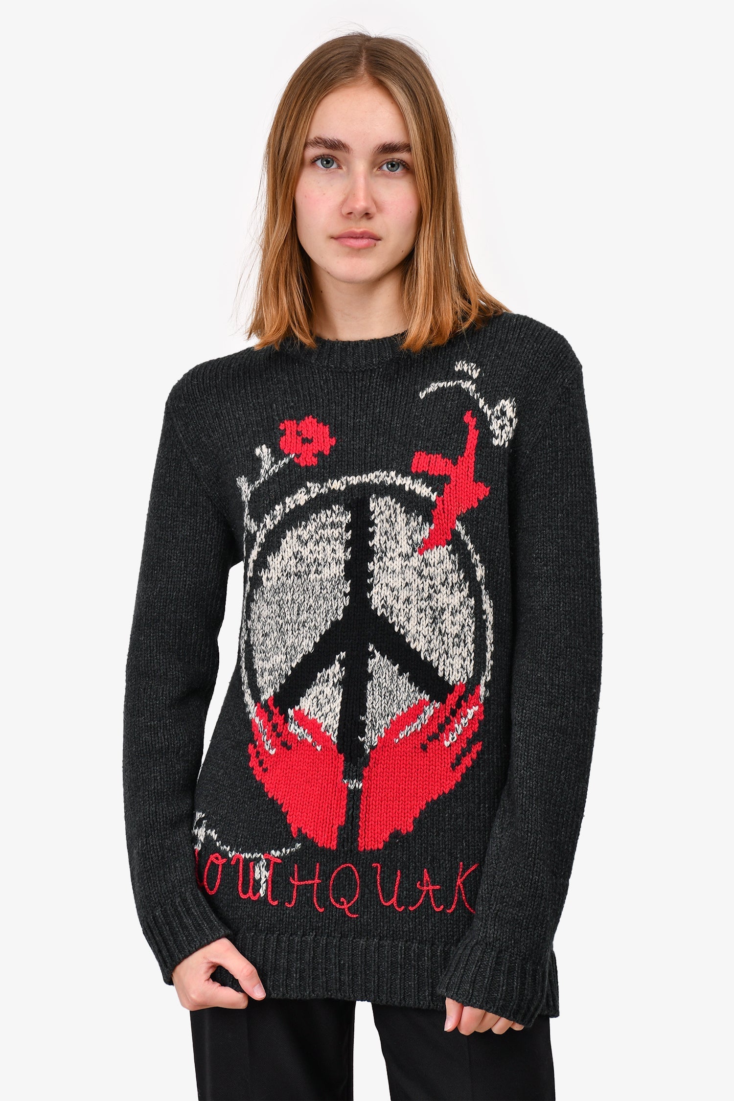 Christian D1OR 2018 Grey Wool/Cashmere 'Youthquake' Sweater Size 2 US