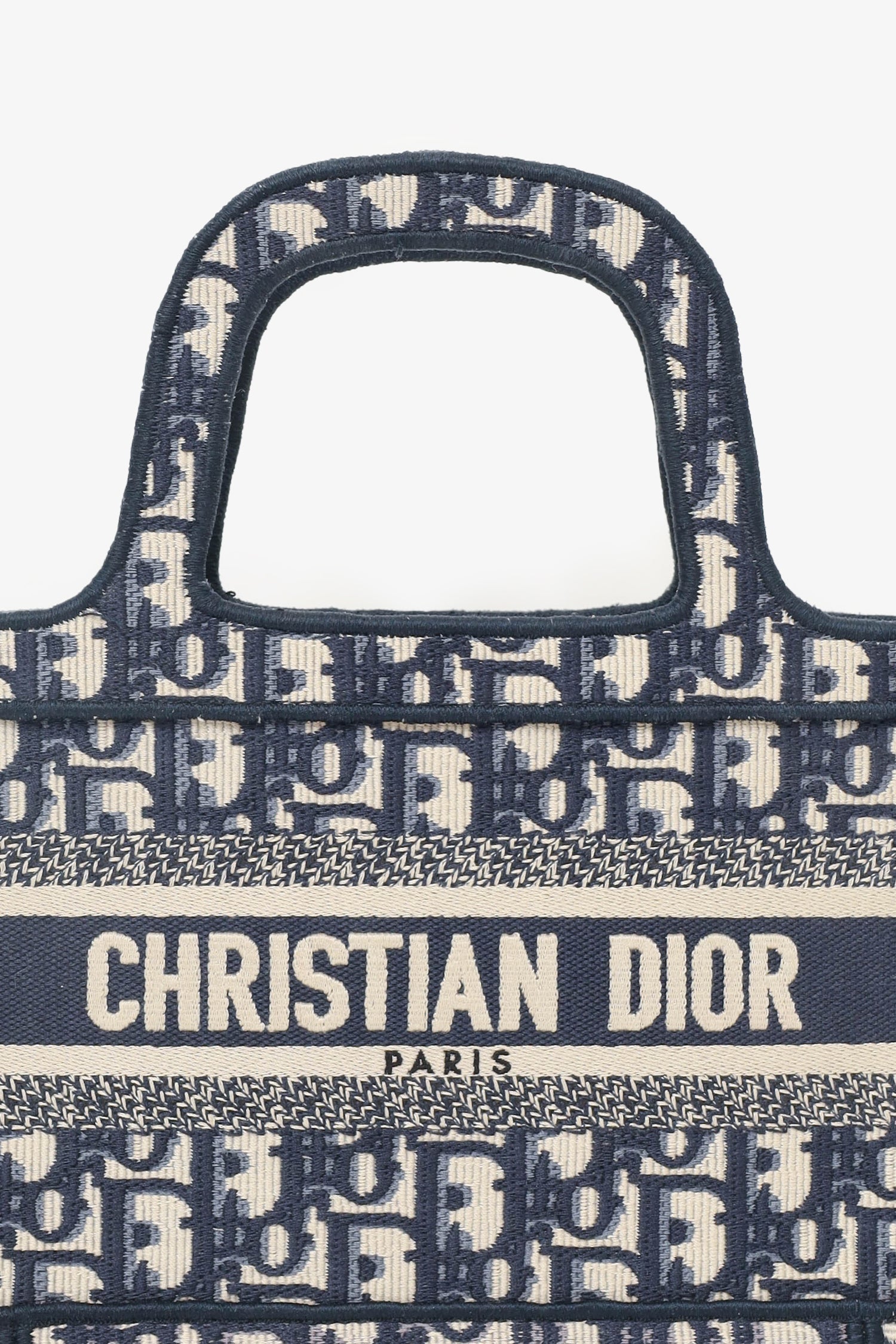 Christian D1OR 2020 Navy Oblique Mini Book Tote