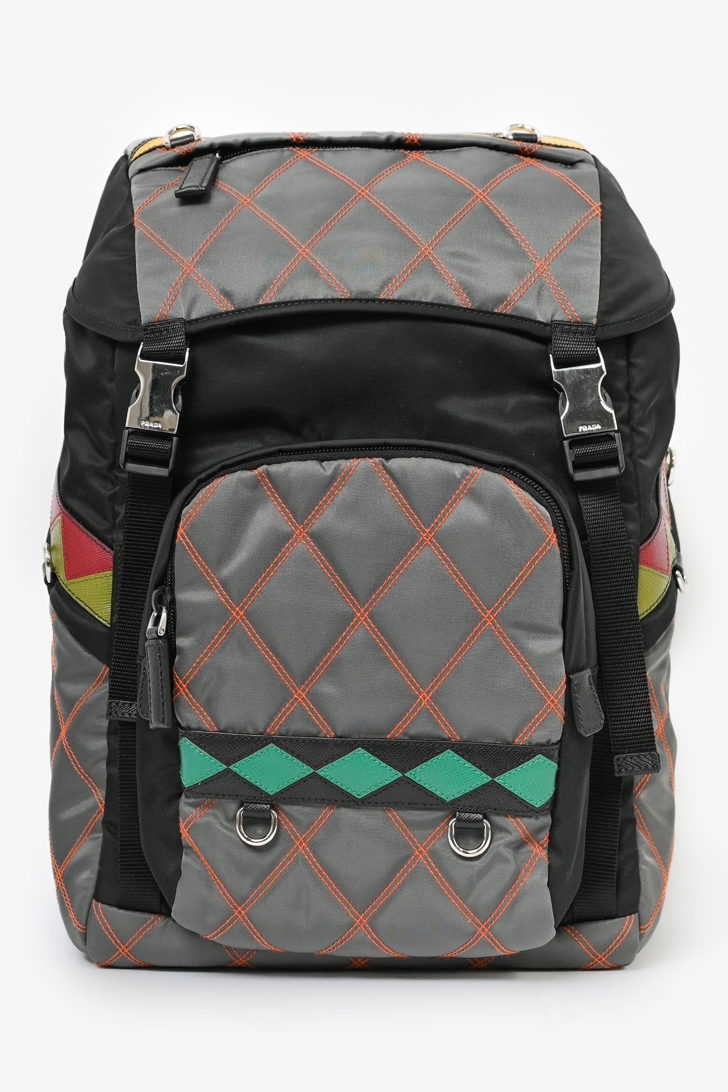 PRD 2017 S/S Runway Grey/Multi Nylon Contrast Stitch Backpack